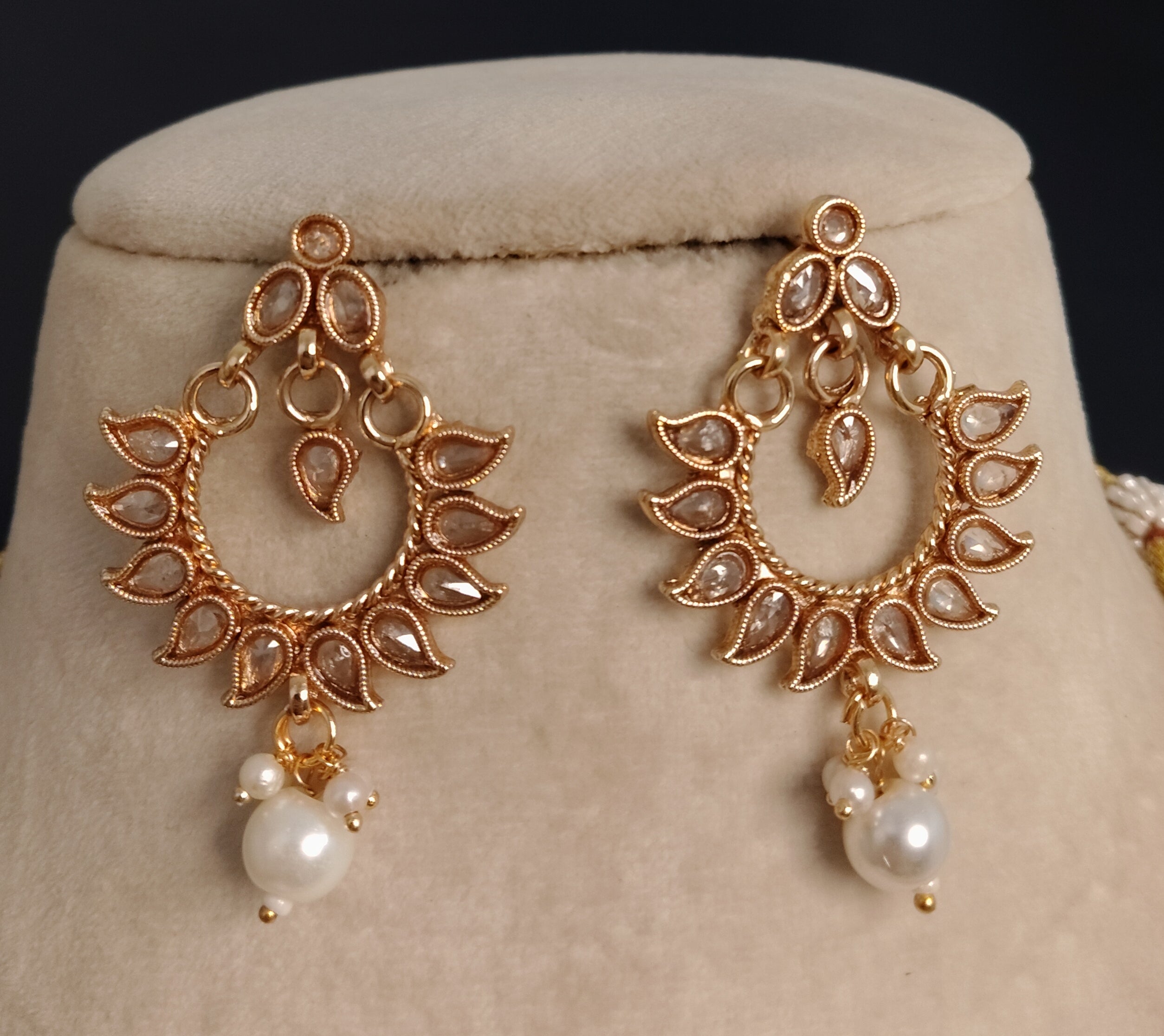 Indian Pakistani Polki Bridal Jewelry Set Wedding Necklace for Women