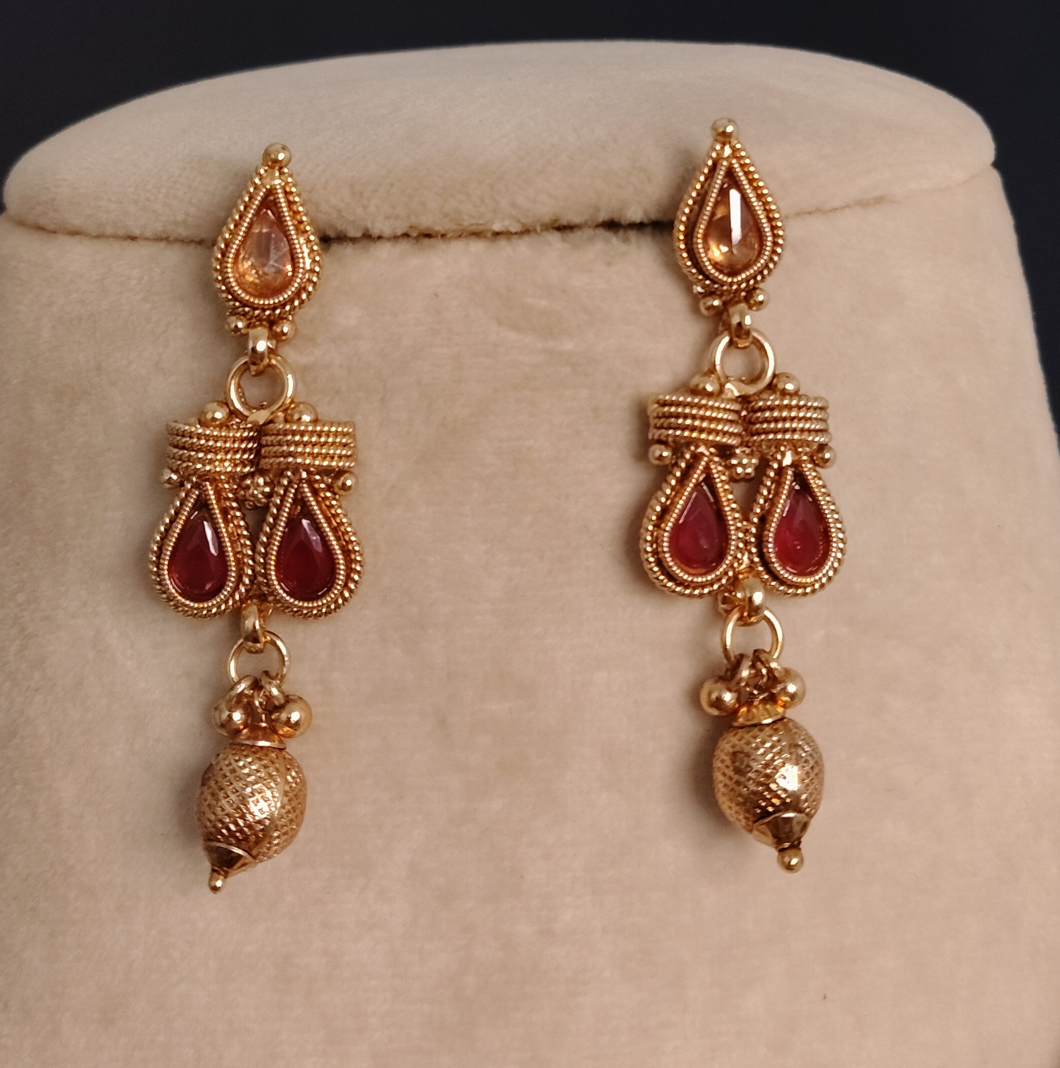 Pakistani Polki Necklace Set Traditional Indian Bridal Jewelry with Earrings