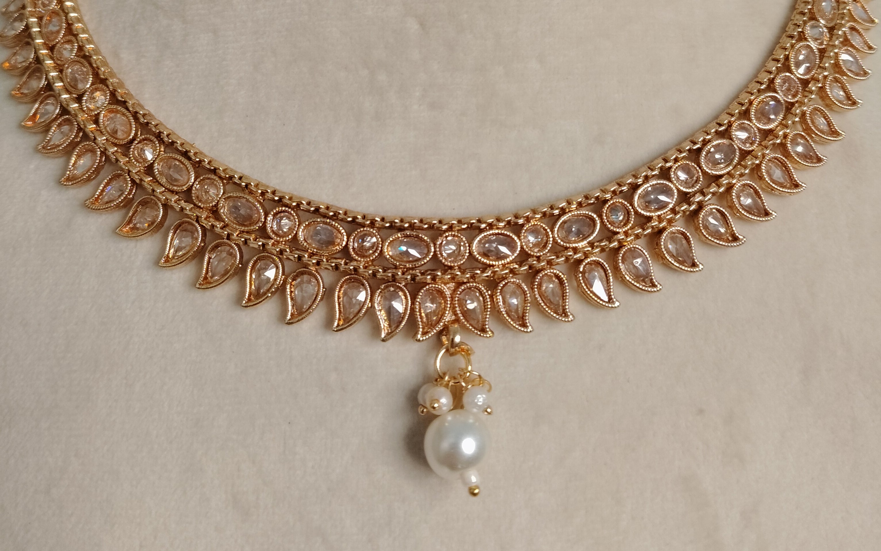 Indian Pakistani Polki Bridal Jewelry Set Wedding Necklace for Women