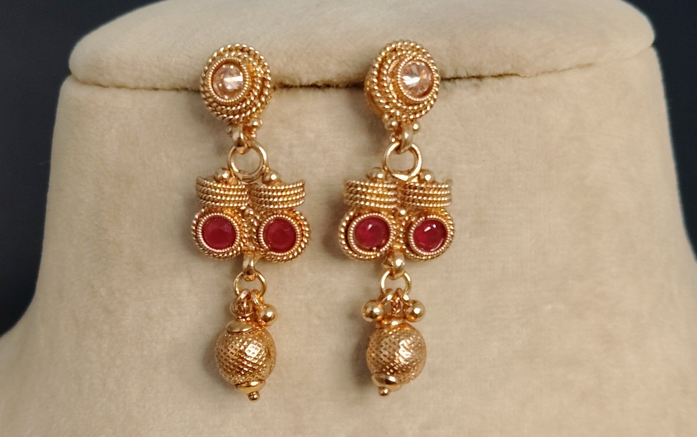 Asma Indian Pakistani Polki Bridal Jewelry Set Wedding Necklace Earrings for Women Gold Plated