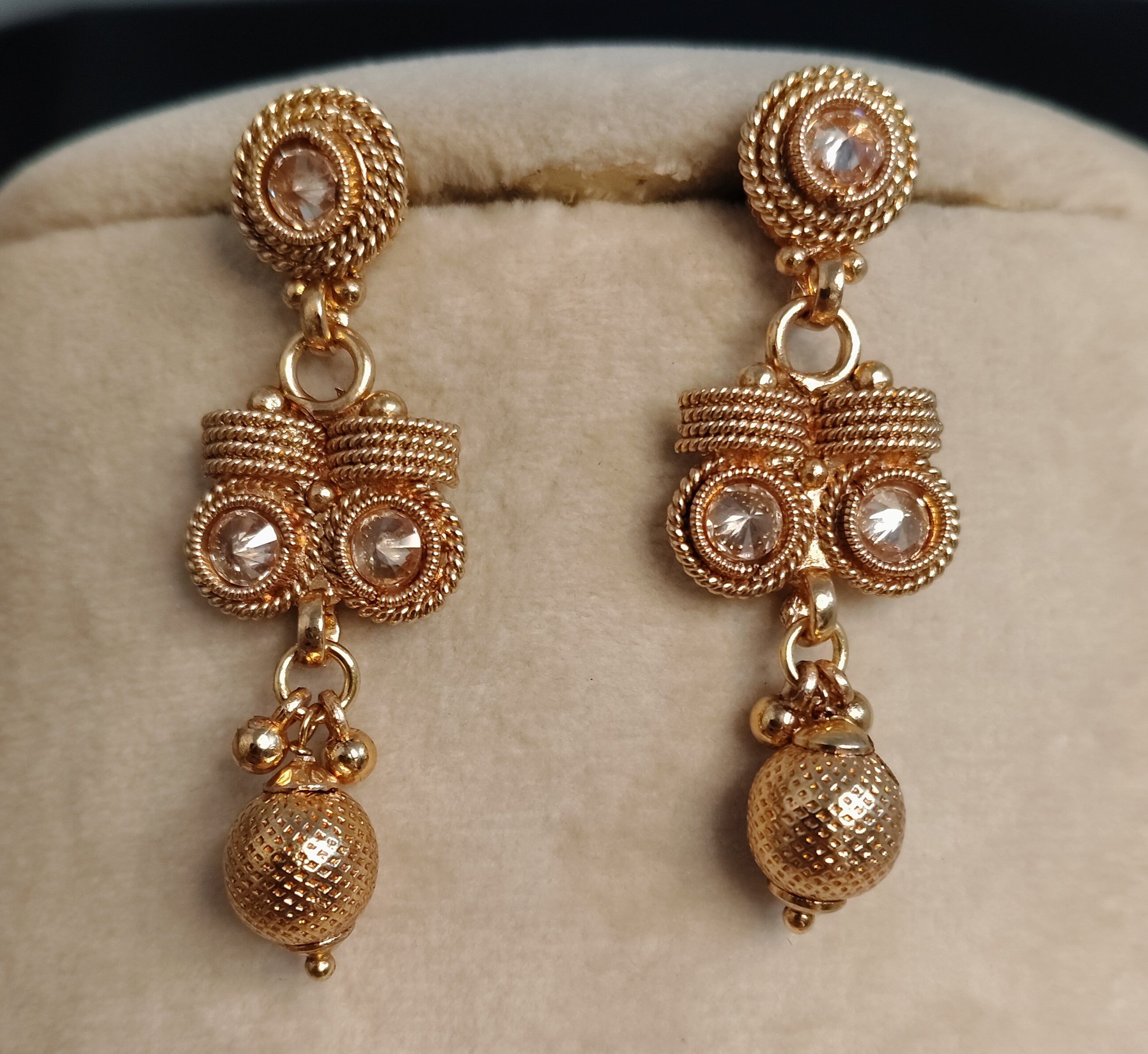 Halima Indian Pakistani Polki Bridal Jewelry Set Wedding Necklace Earrings for Women Gold Plated
