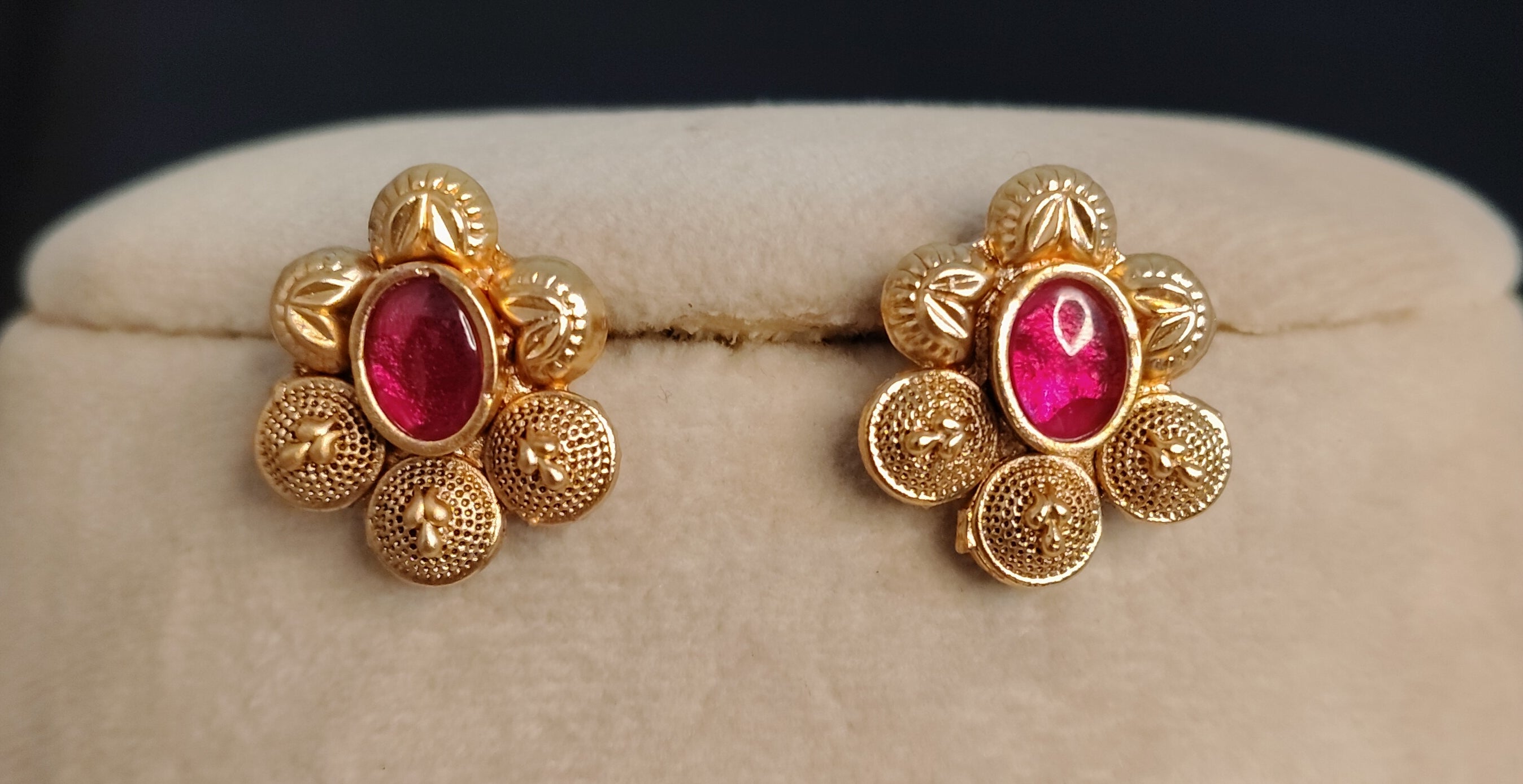 Bushra Indian Pakistani Polki Bridal Jewelry Set Wedding Necklace Earrings for Women Gold Plated