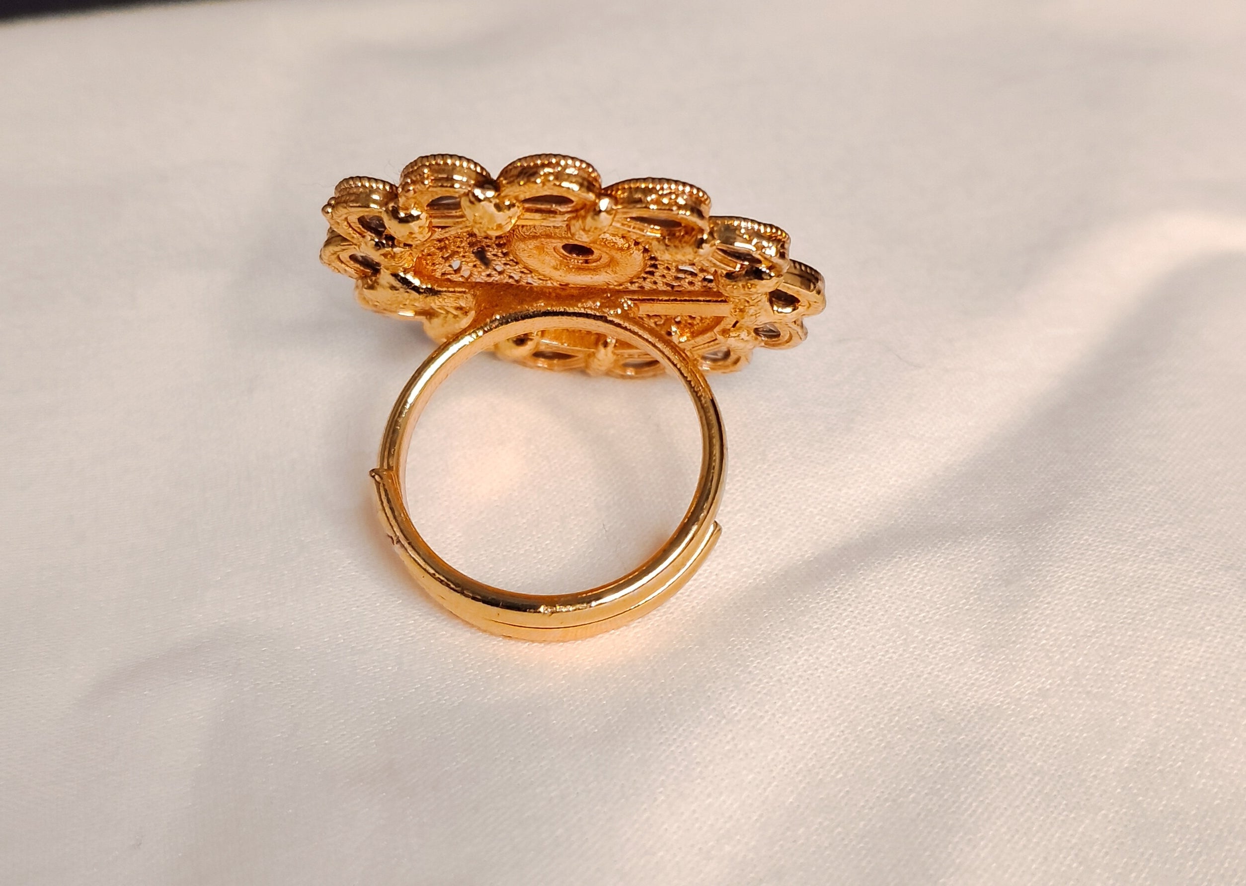Samaira Pakistani Bridal Polki Adjustable Ring Roz Jewellers