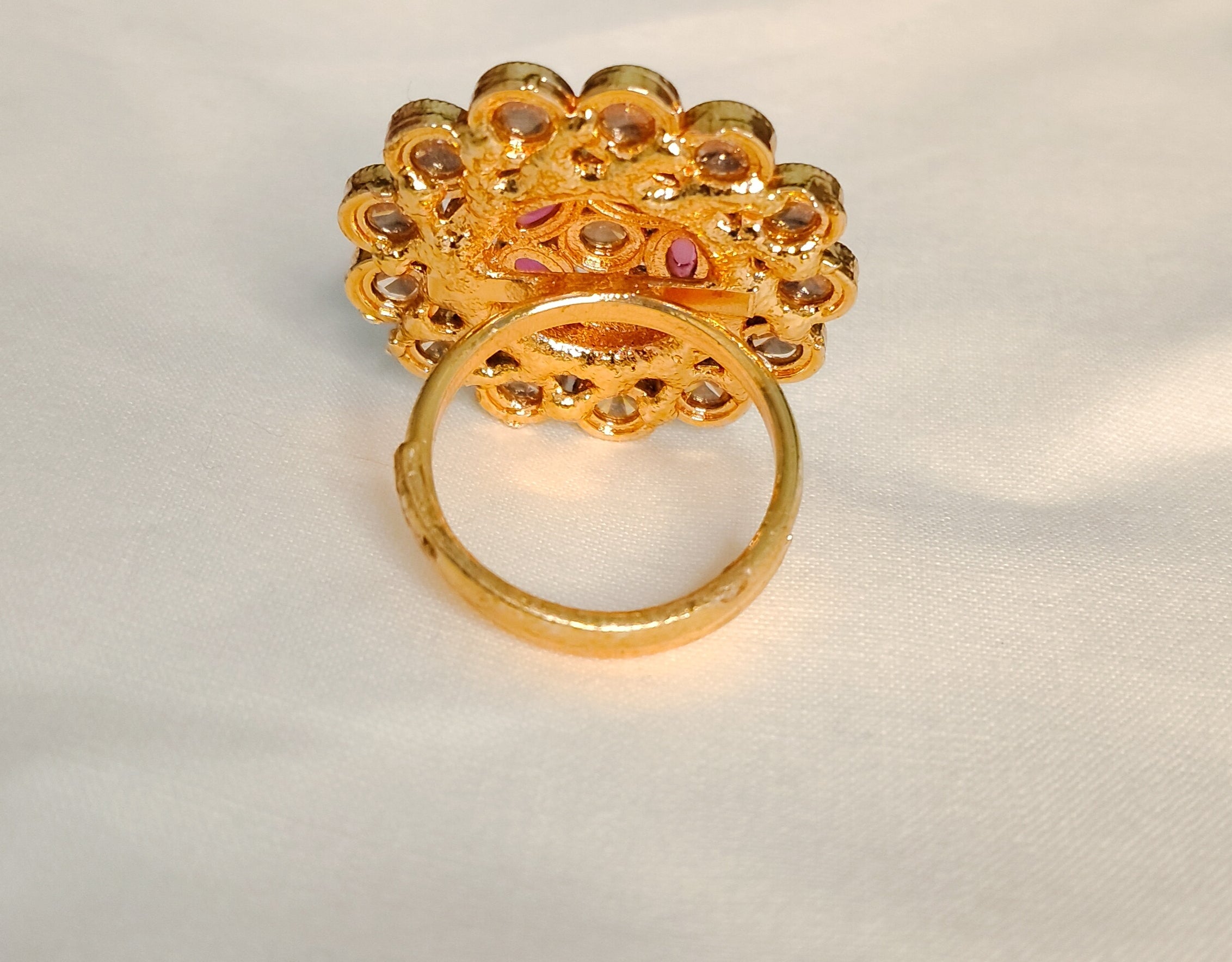 Hiba Traditional Polki Adjustable Ring Roz Jewellers