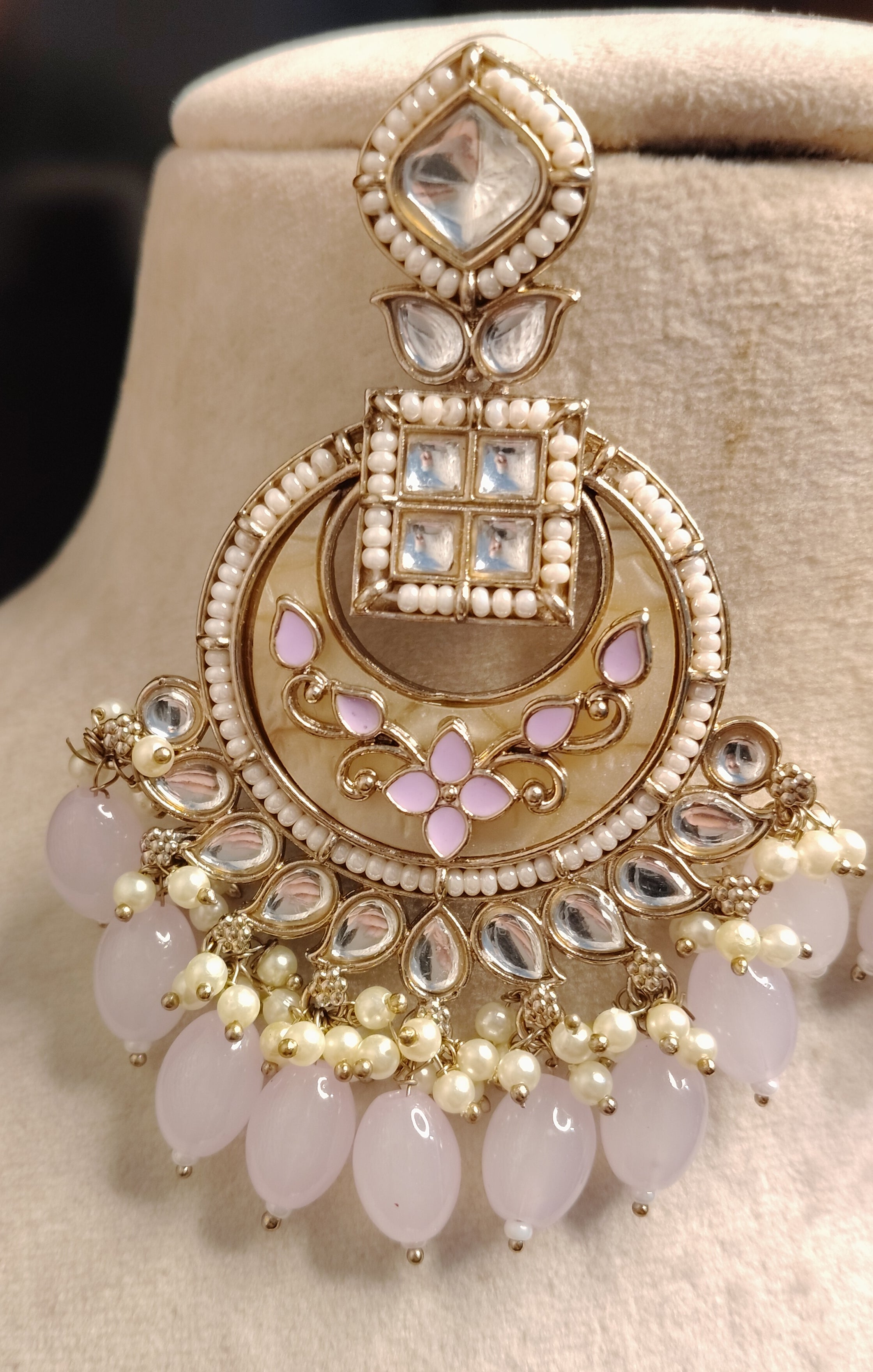Fiza Bollywood New Kundan Earrings Royal Antique Gold Bridal Statement Jewelry Roz Jewellers