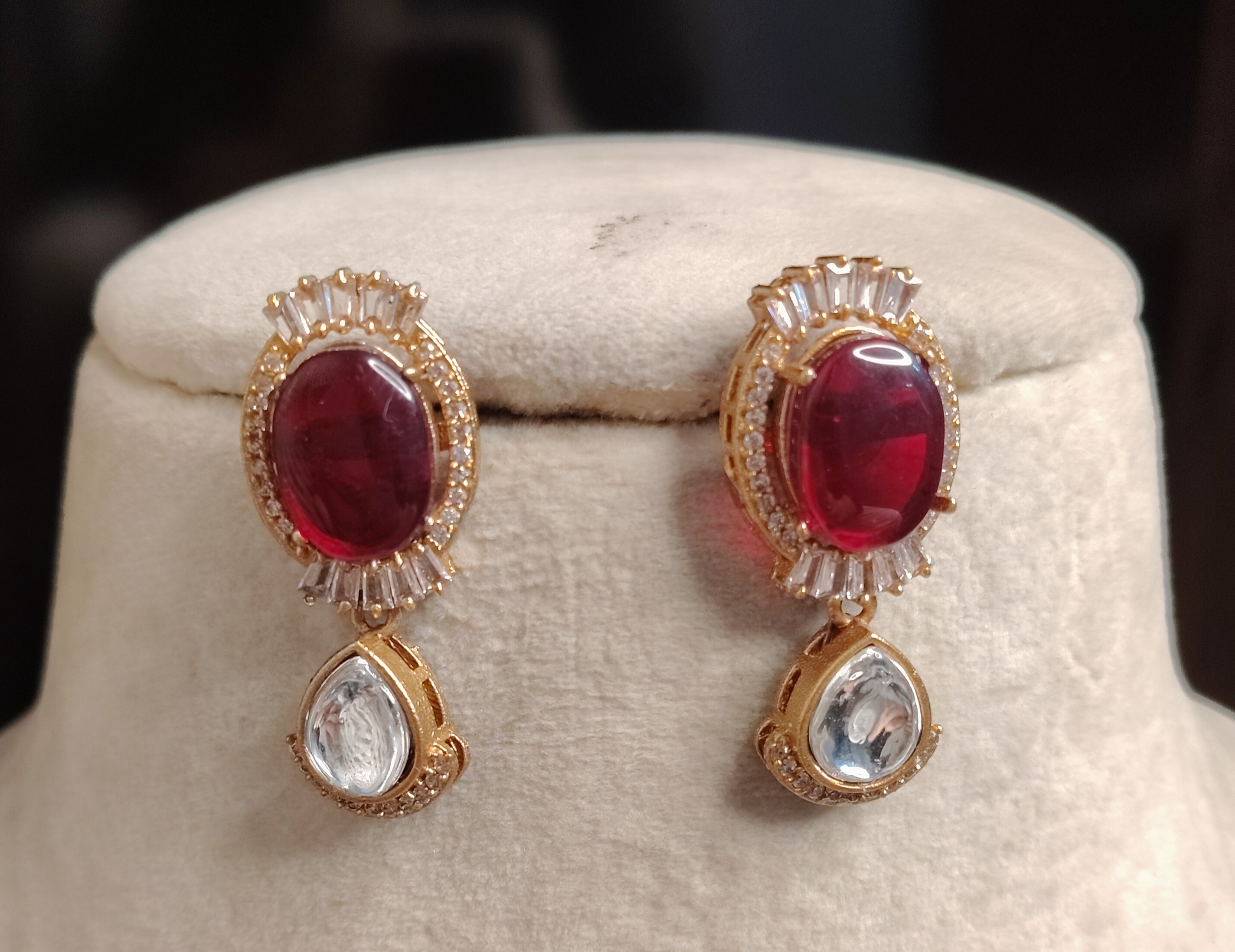 Eiliyah Indian Wedding Ruby Red Kundan Choker Necklace Set Roz Jewellers.
