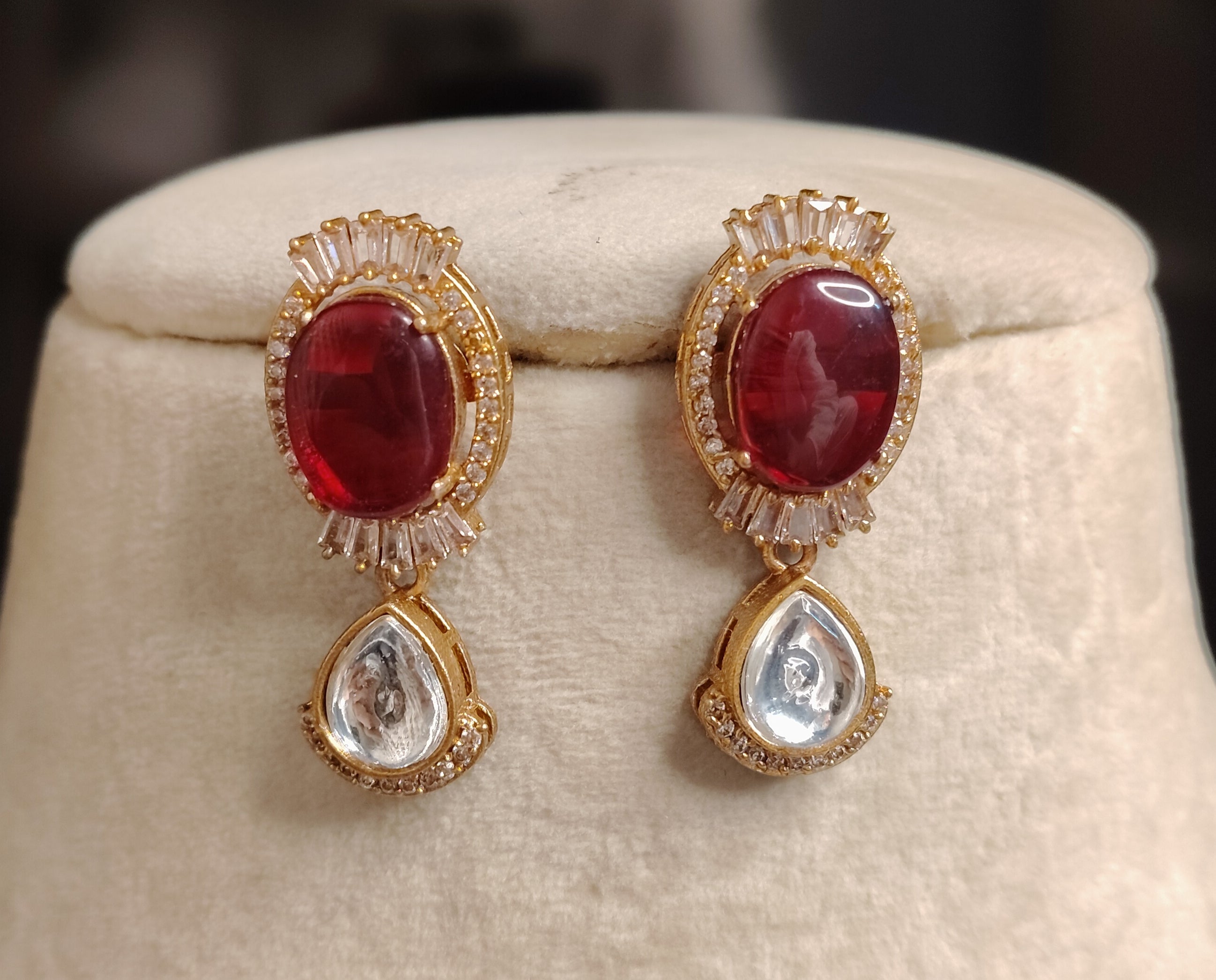 Areej Multicolor Kundan Choker with Teardrop Dangling Stones Roz Jewellers.