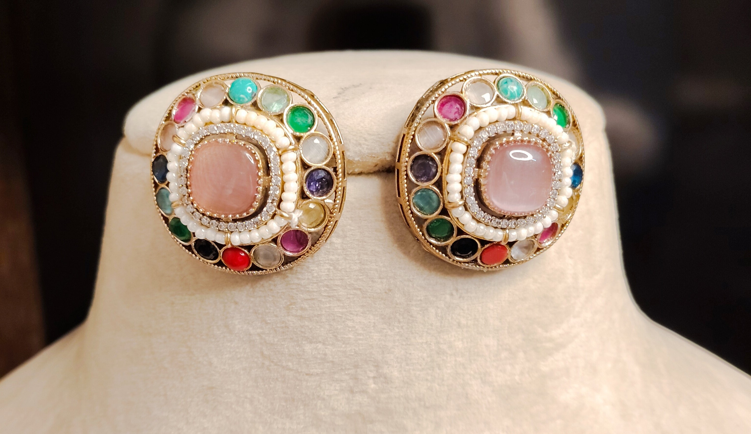 Mehrein Traditional Pink Stone Royal Heritage Kundan Choker Set Roz Jewellers.