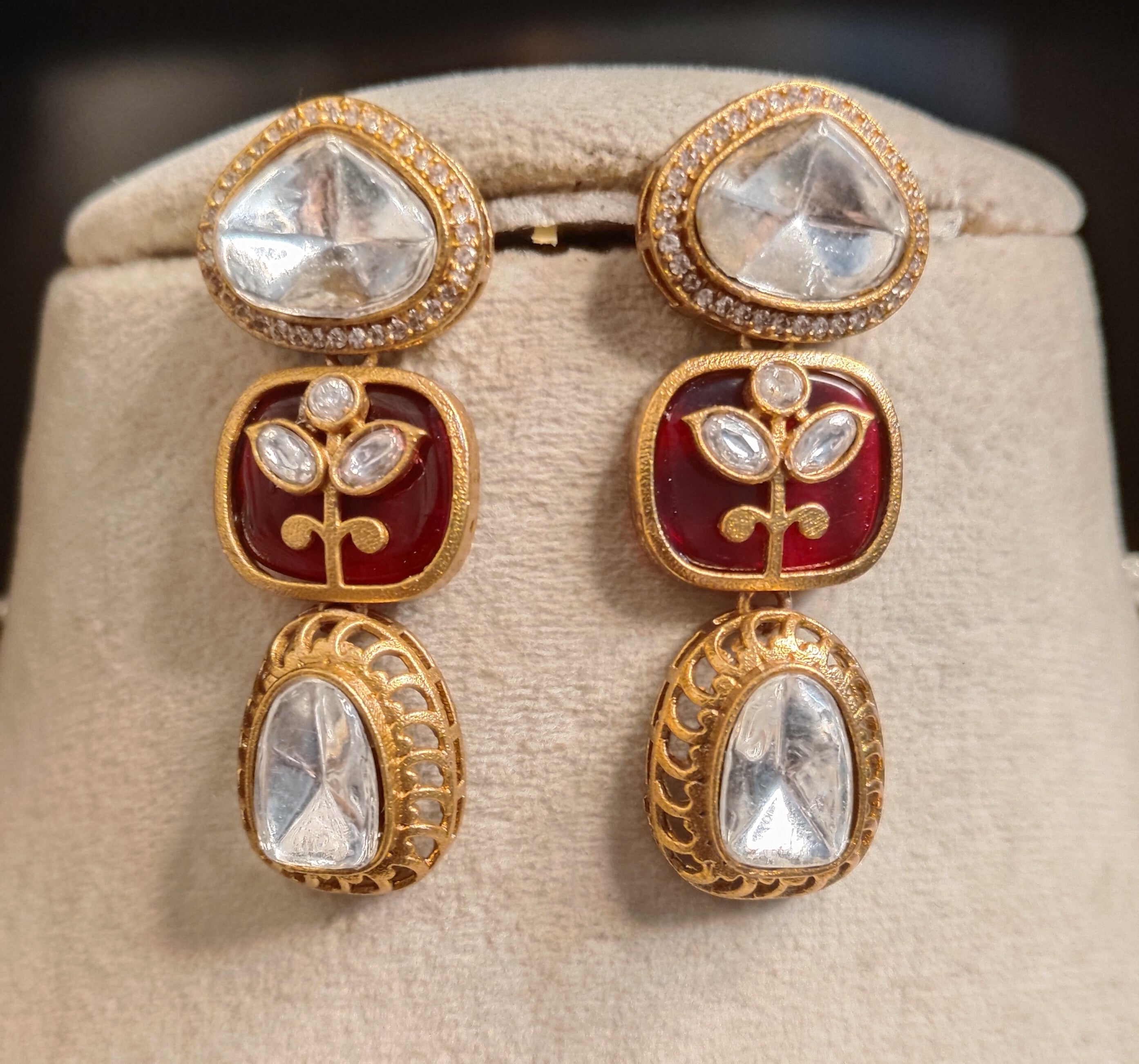 Sehrish Luxury Bridal Multicolor Kundan Inspired Necklace Set Roz Jewellers.