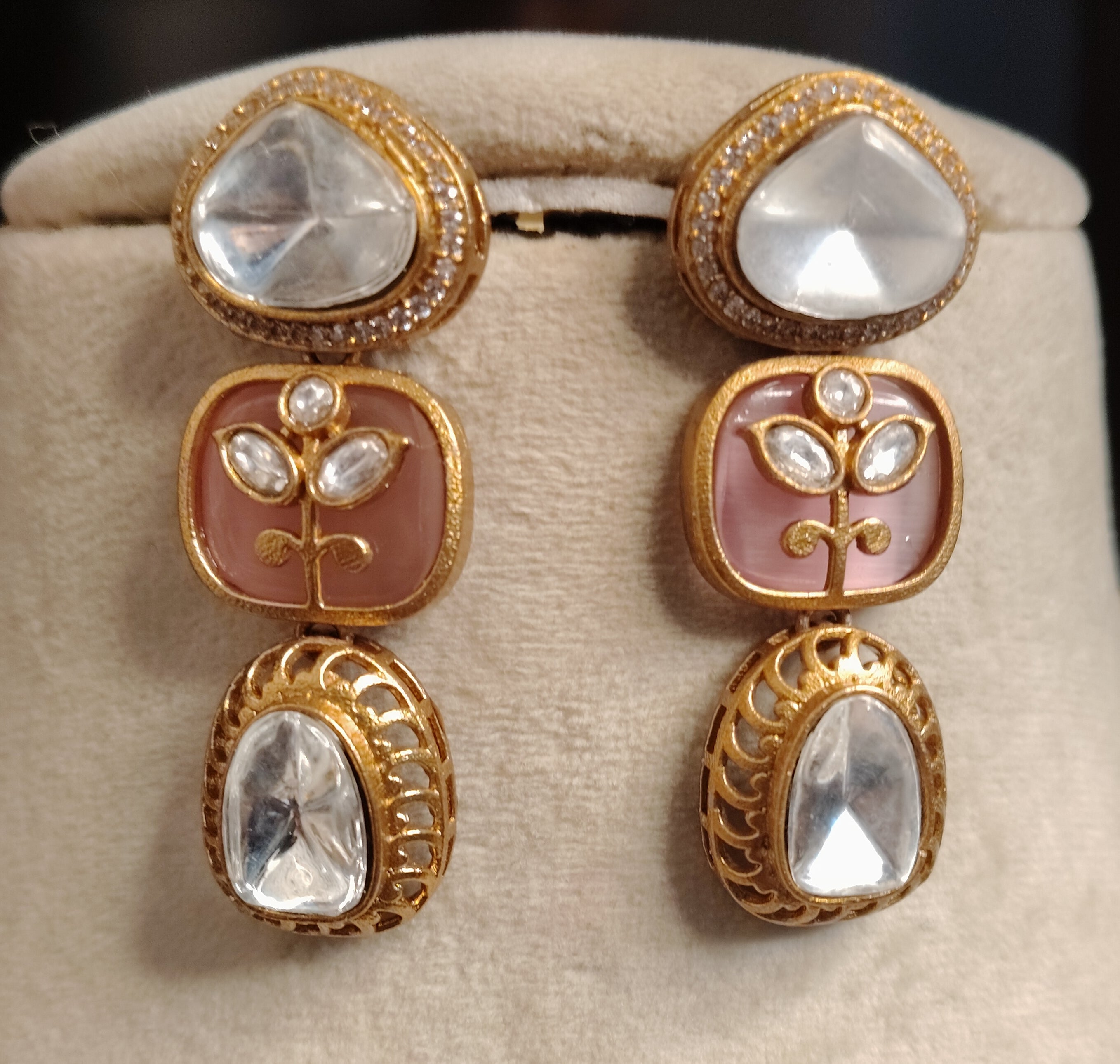 Zunaira Traditional Indian Aqua Kundan Inspired Necklace Set Roz Jewellers.