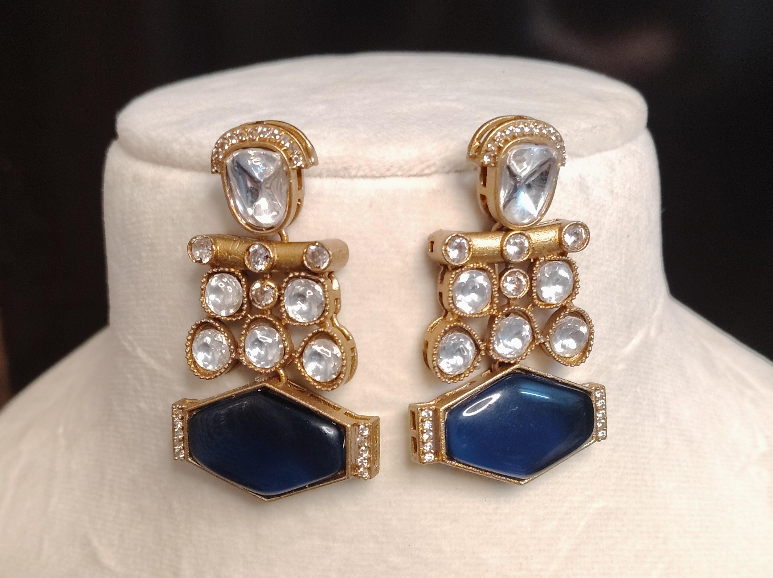 Indian Kundan Choker Set with Matching Earrings Party Wear Roz Jewellers