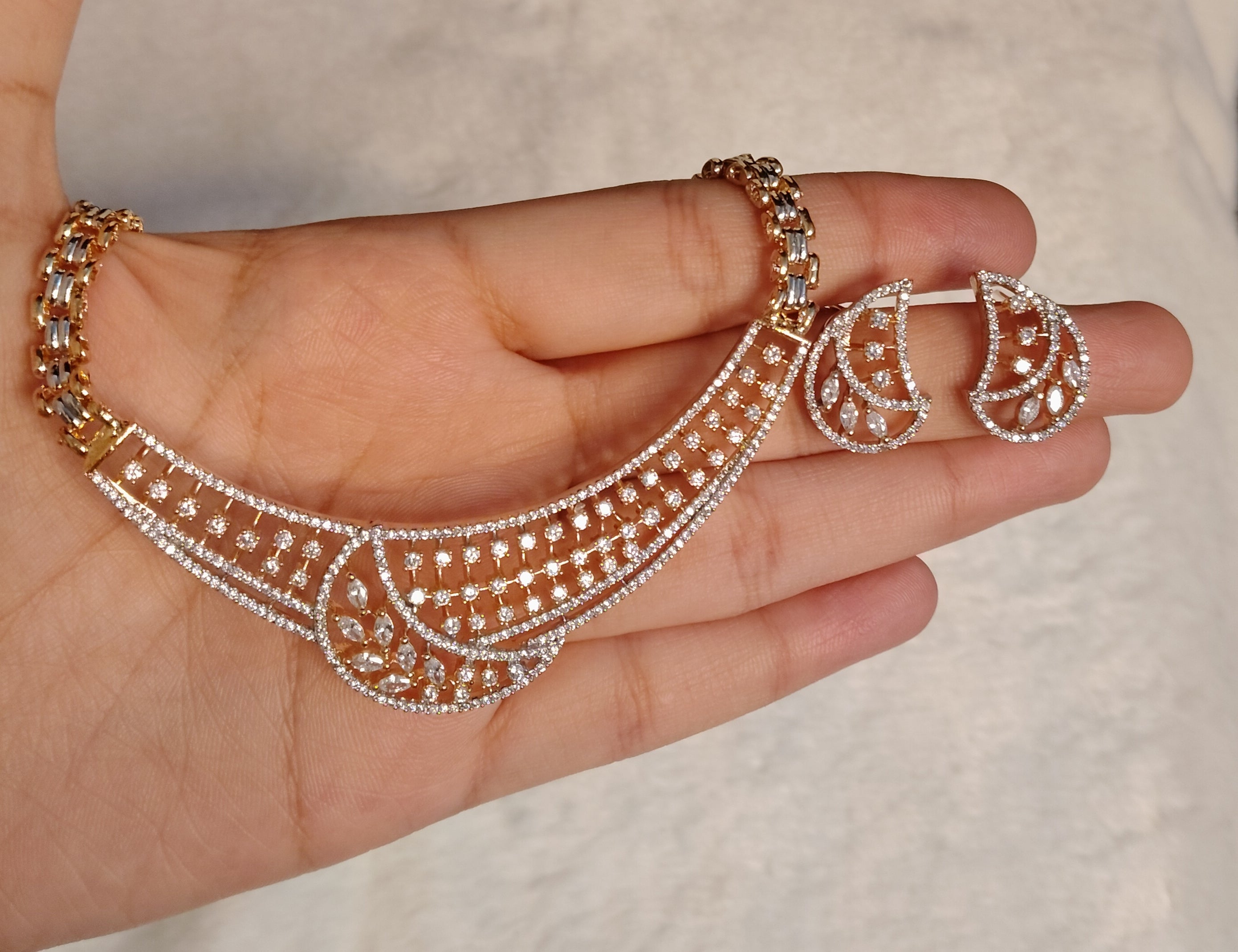 Naureen American Diamond Indian Mangalsutra Roz Jwellers.