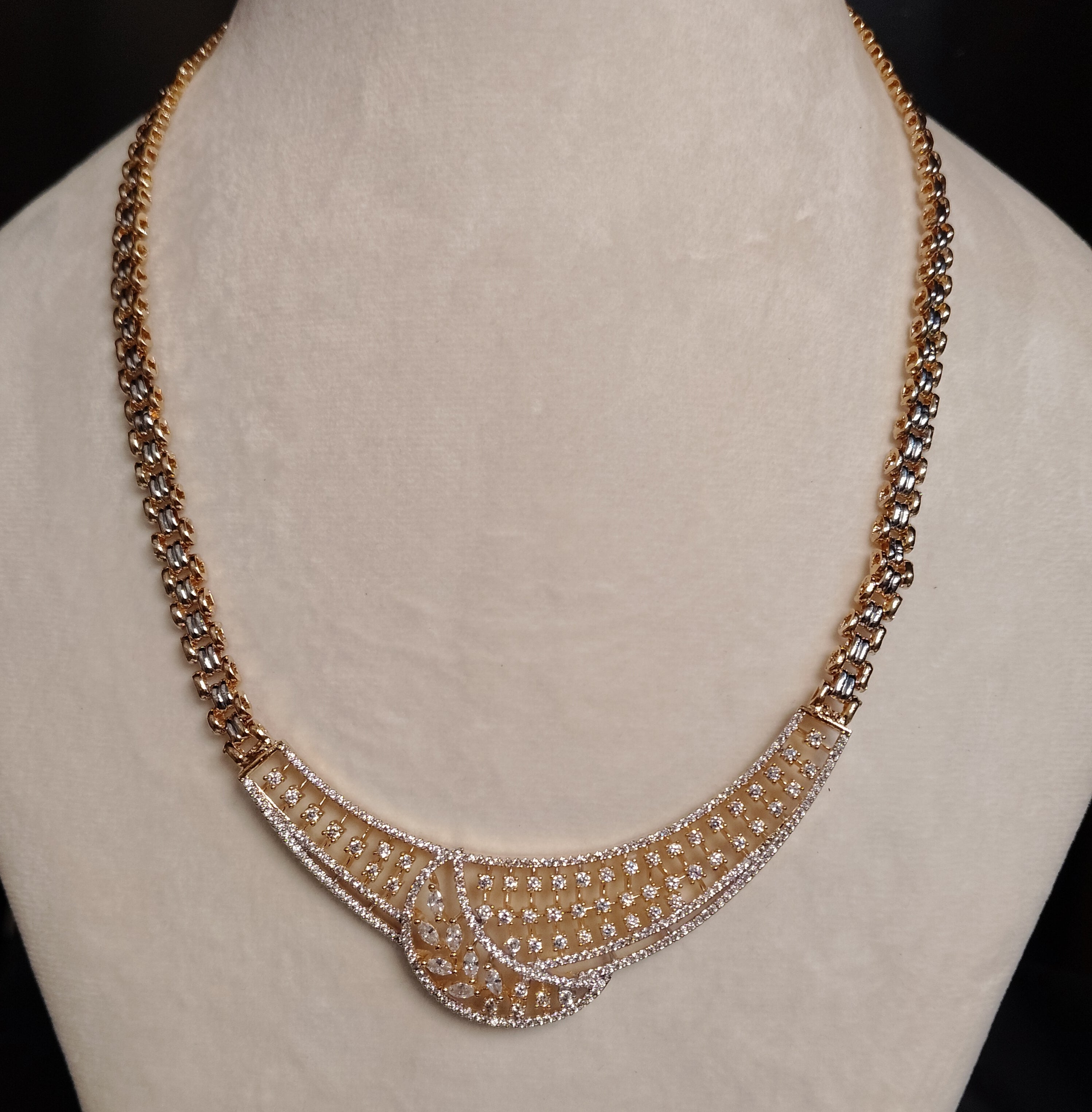 Naureen American Diamond Indian Mangalsutra Roz Jwellers.
