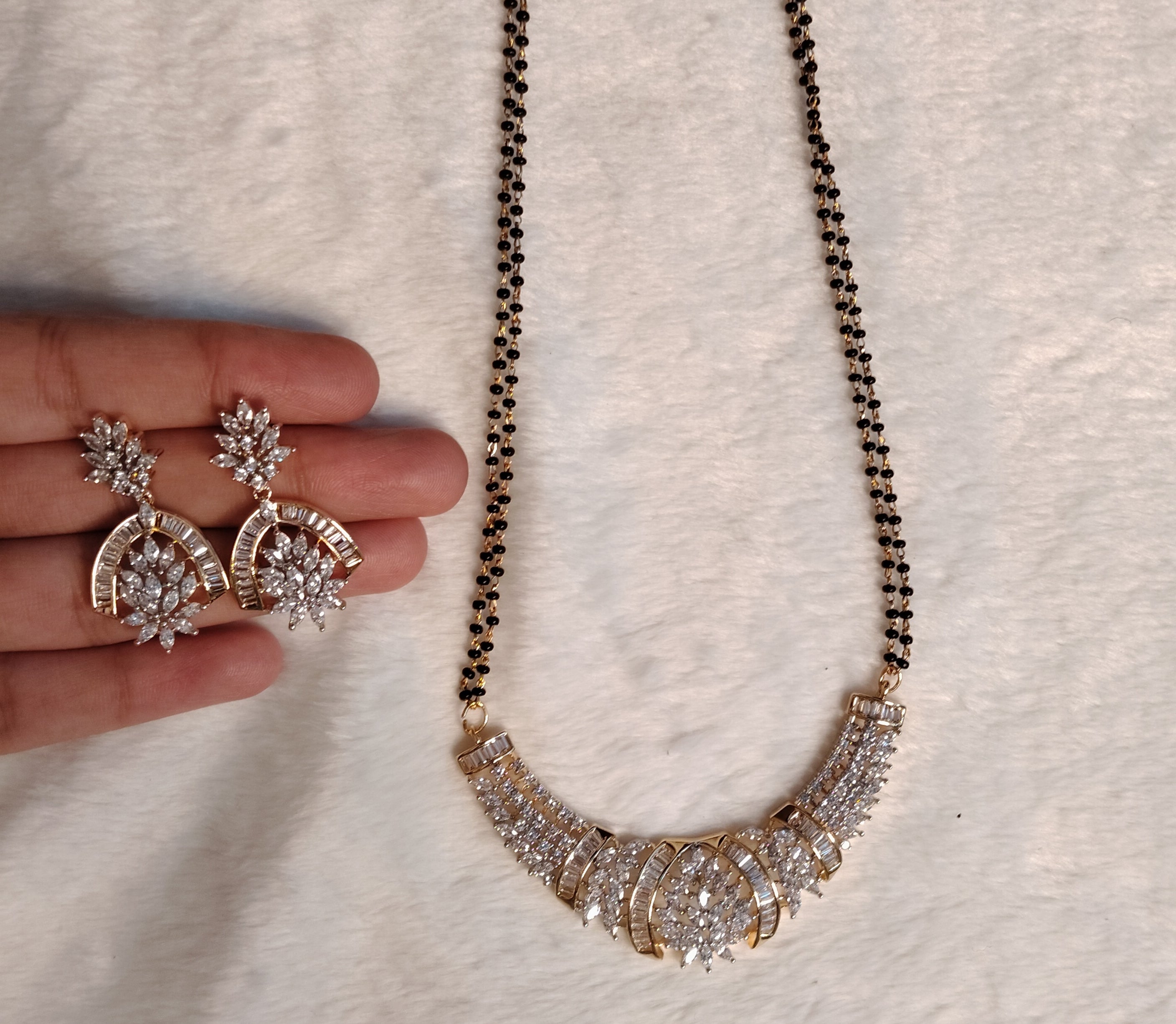 Maira American Diamond Indian Mangalsutra Roz Jwellers.