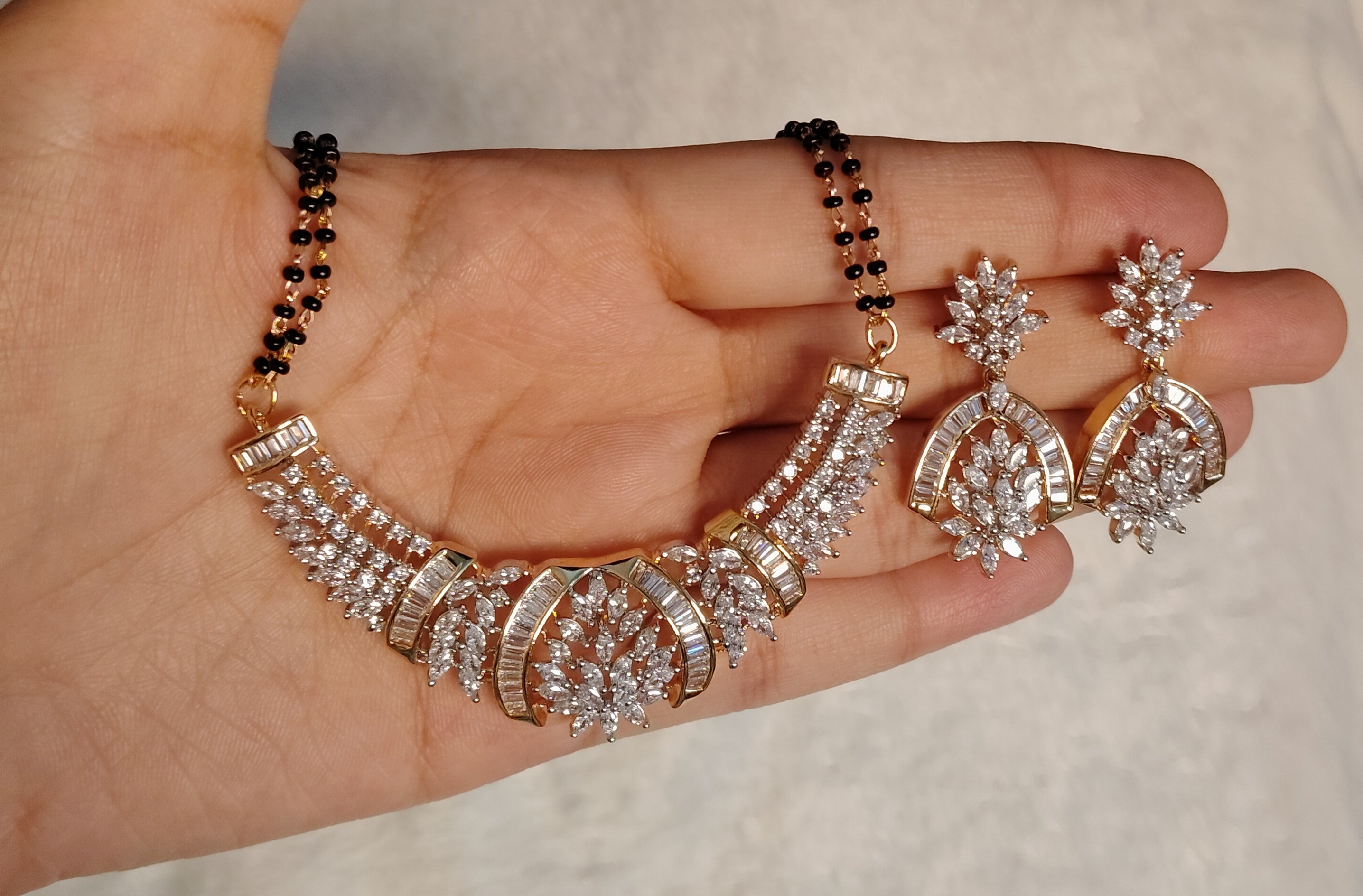 Maira American Diamond Indian Mangalsutra Roz Jwellers.