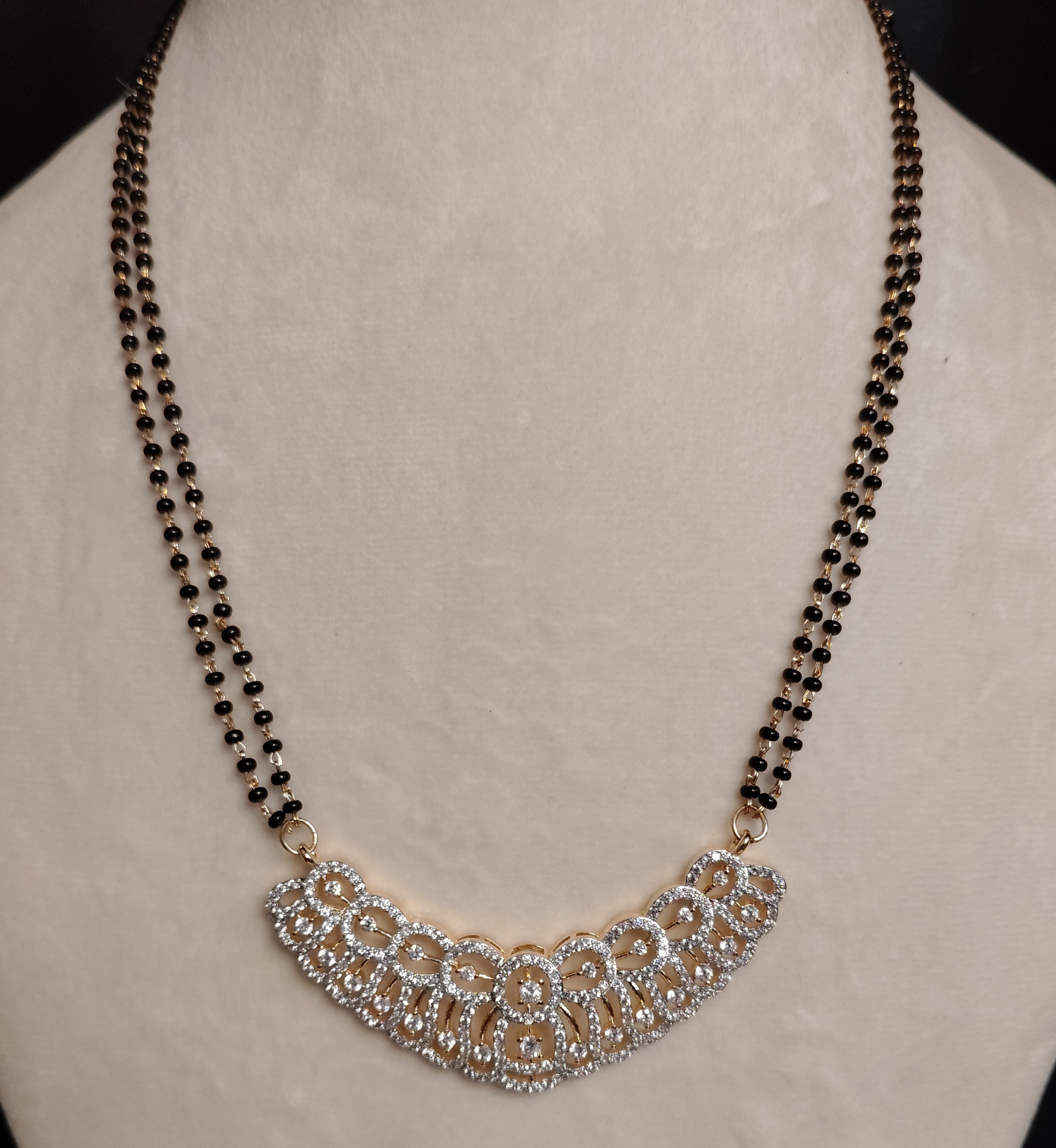 Laiba AD Mangalsutra Necklace Set Roz Jwellers.