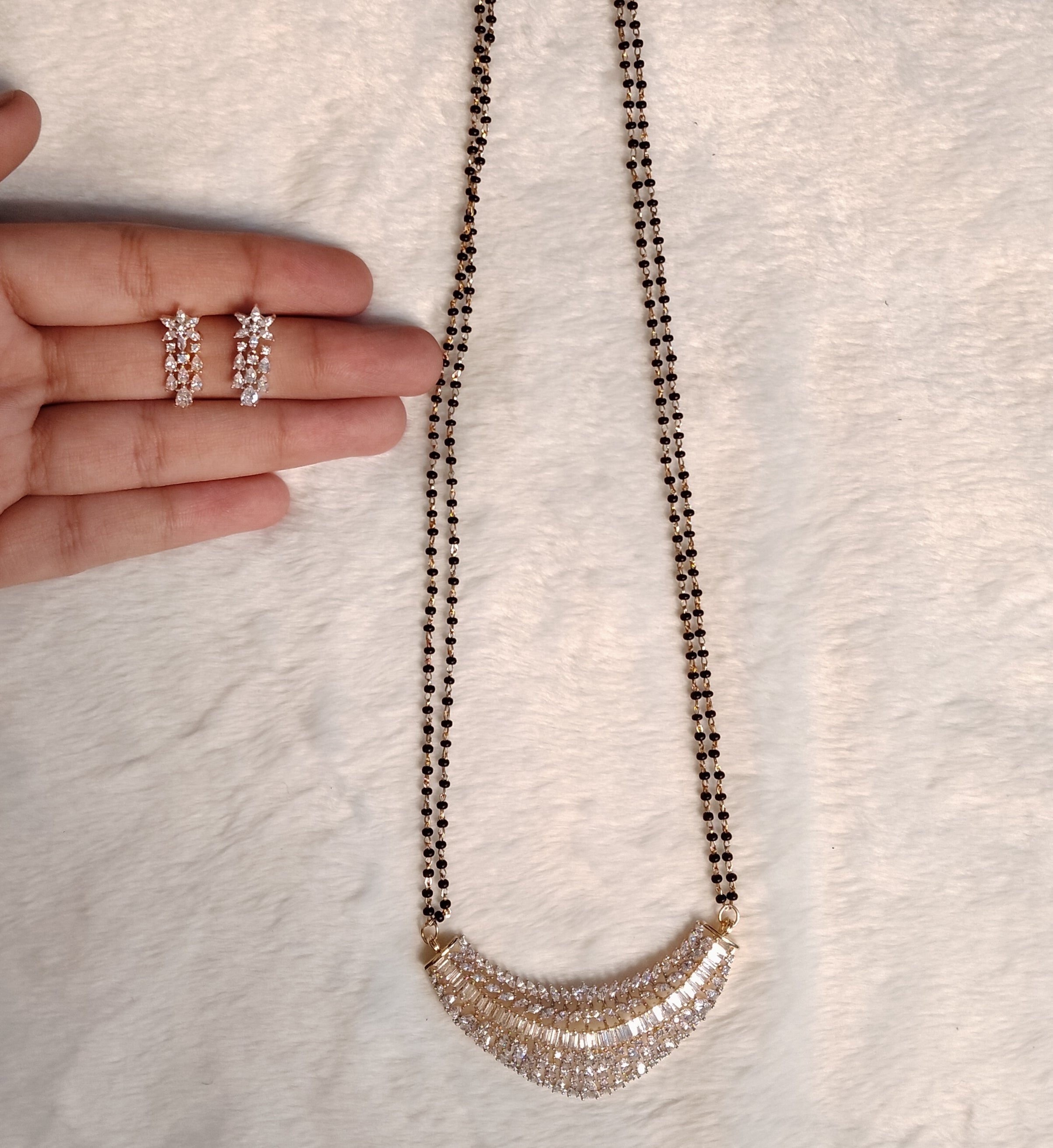 Safa American Diamond Mangalsutra for Women Roz Jwellers.