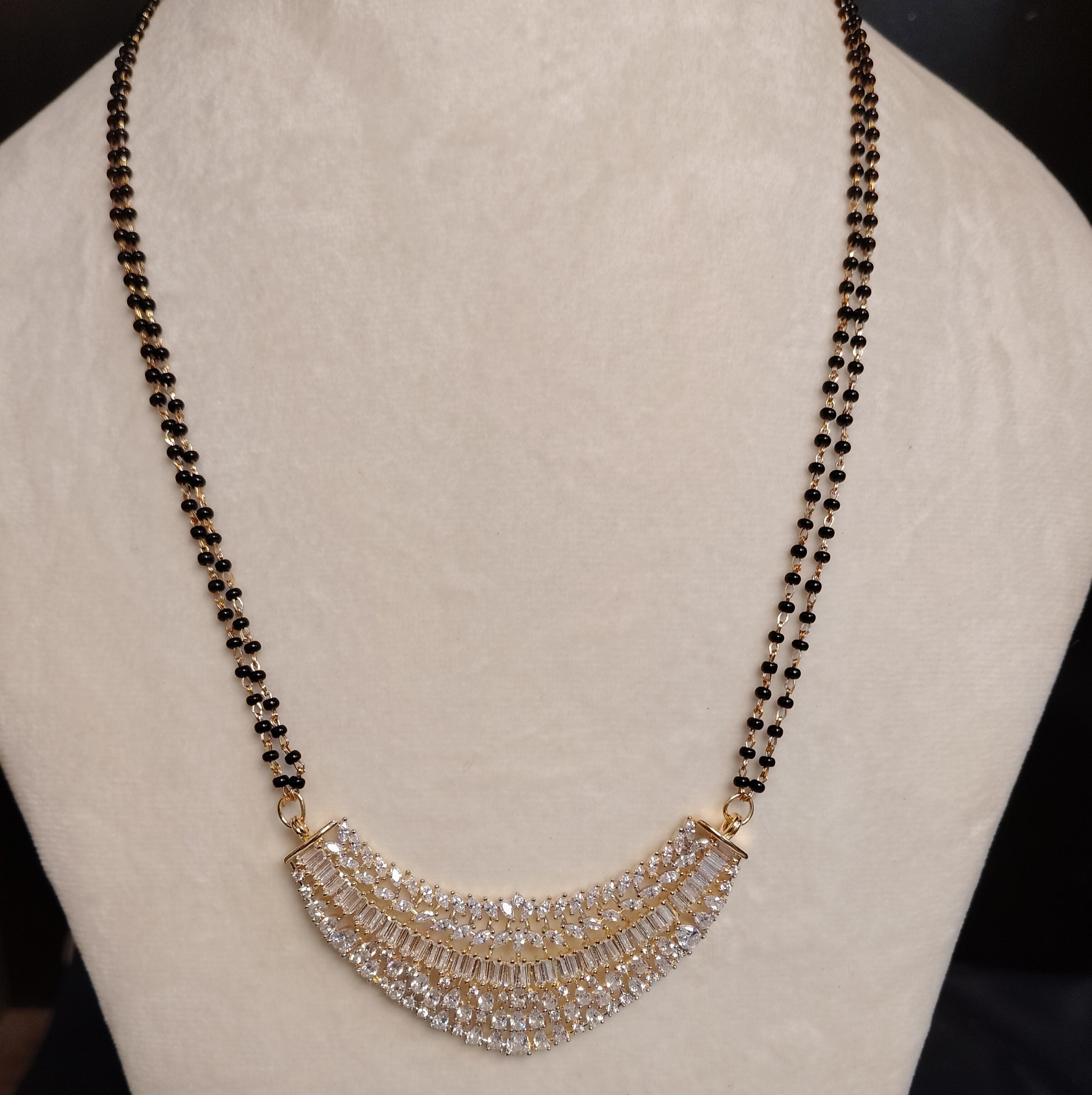 Safa American Diamond Mangalsutra for Women Roz Jwellers.