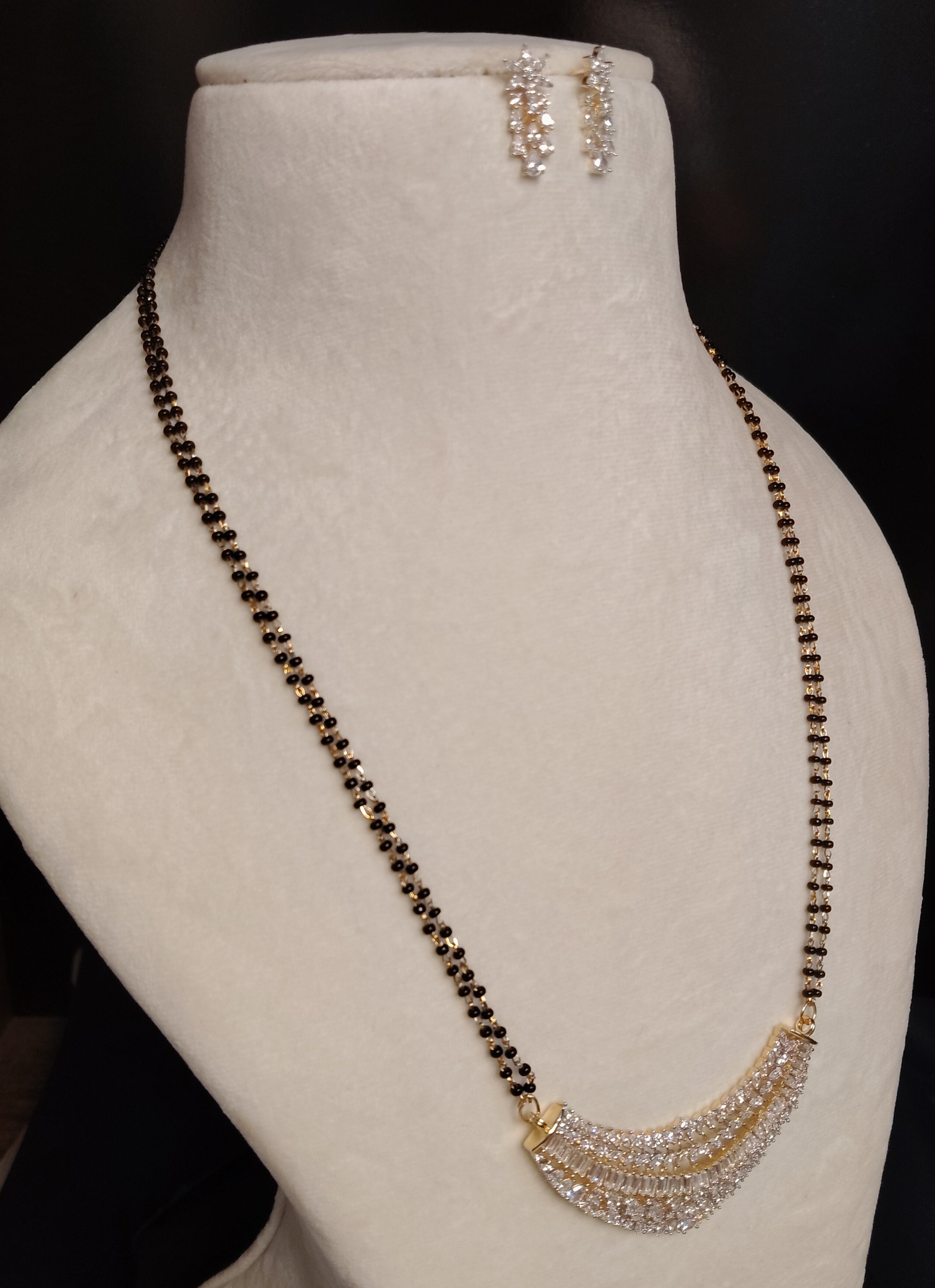 Safa American Diamond Mangalsutra for Women Roz Jwellers.