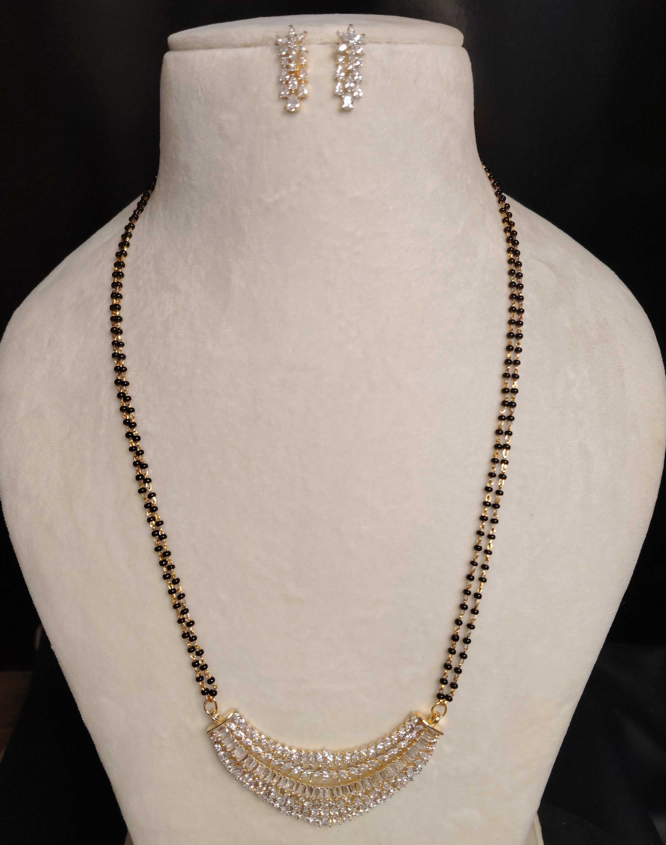 Safa American Diamond Mangalsutra for Women Roz Jwellers.
