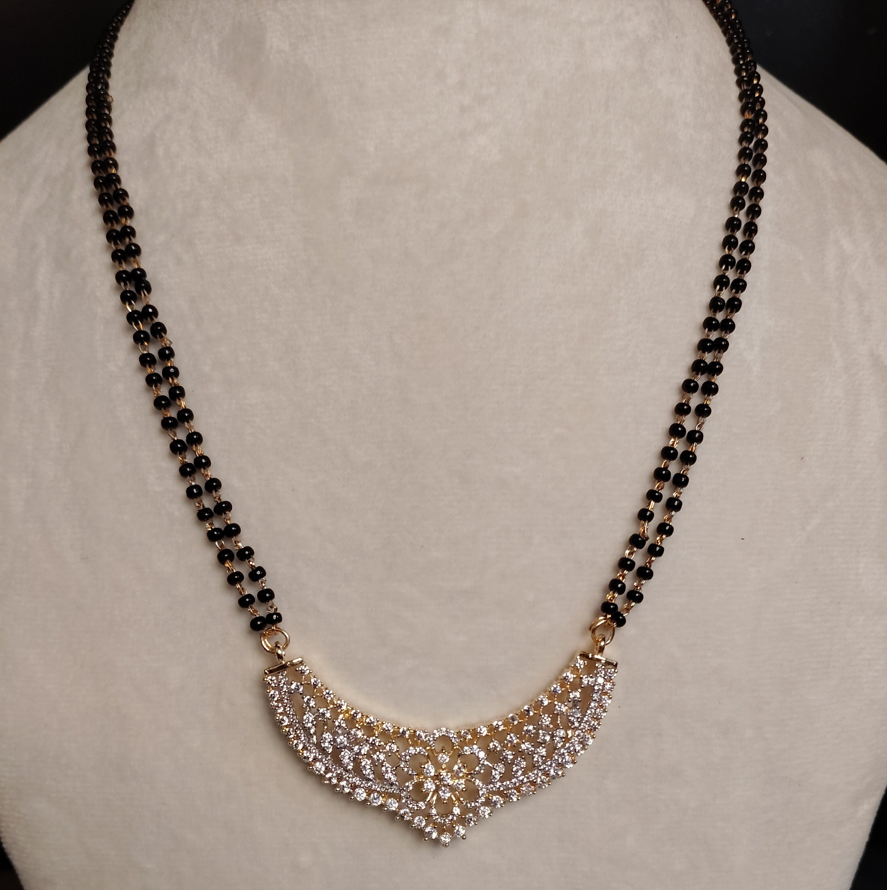 Aizaan Luxury AD Mangalsutra Necklace Roz Jwellers.