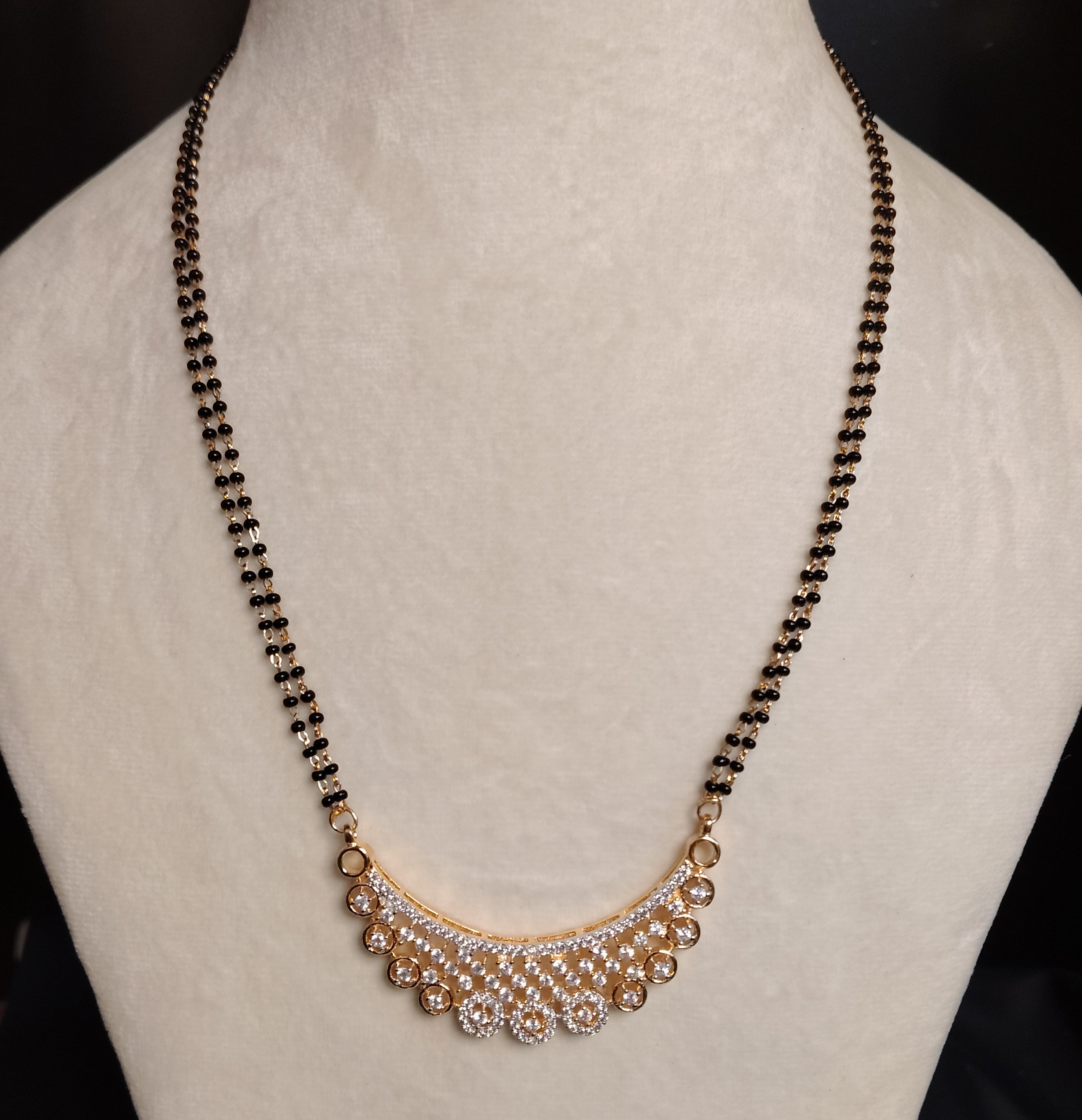 Elaf Indian Bridal Mangalsutra of American Diamond Roz Jwellers.