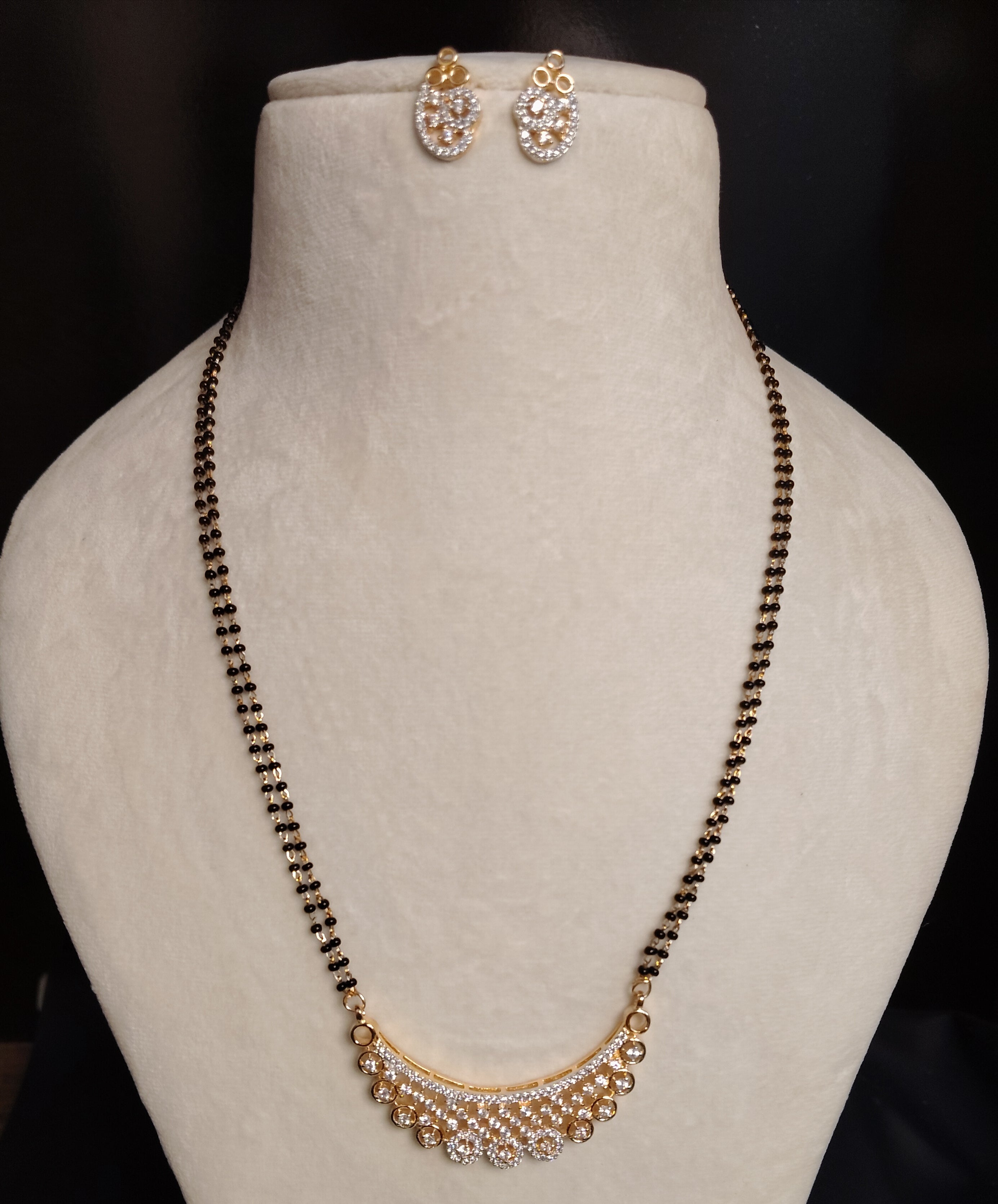 Elaf Indian Bridal Mangalsutra of American Diamond Roz Jwellers.