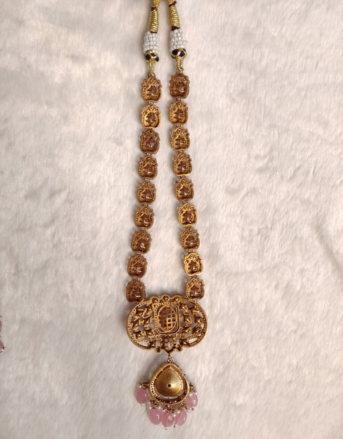 Aleena Indian Long Necklace Earrings Jewelry Party Wear Bridal Set Roz Jewellers