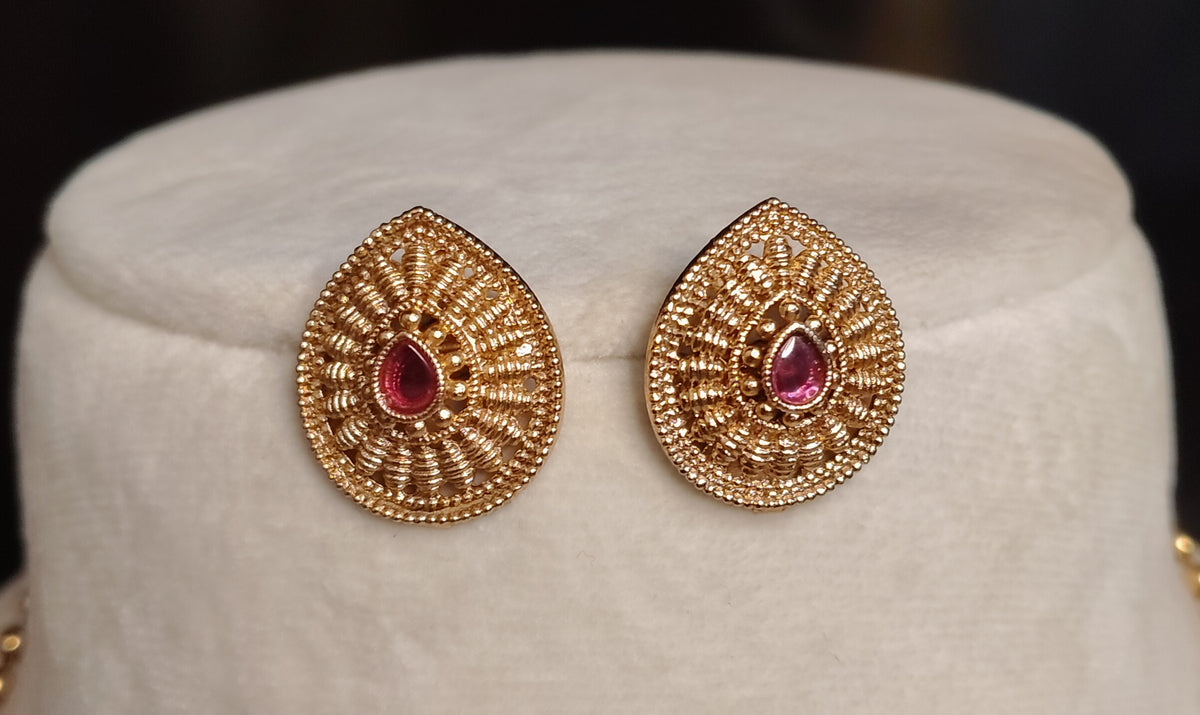 Mahira Indian Bridal Polki Set Wedding Necklace Earrings for Women Gold Plated