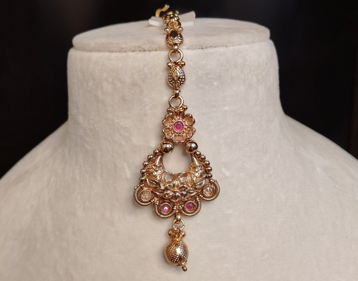Atiya Gold Tone Polki Choker Necklace Set with Jhumka Earrings | Traditional Indian Bridal Jewellery