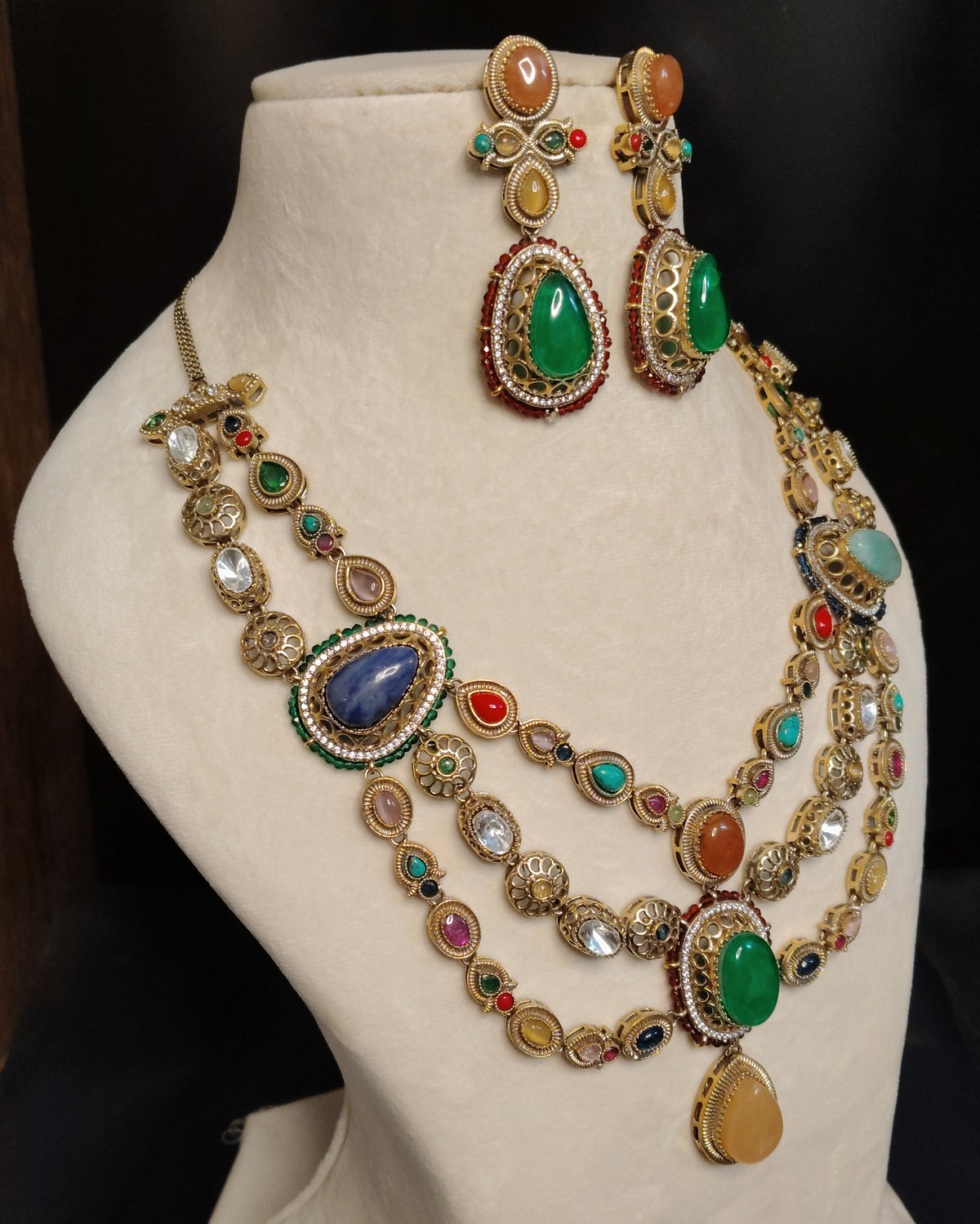 Moissanite Layered Necklace Women Elegant Statement Wedding Party Jewelry Roz Jewellers