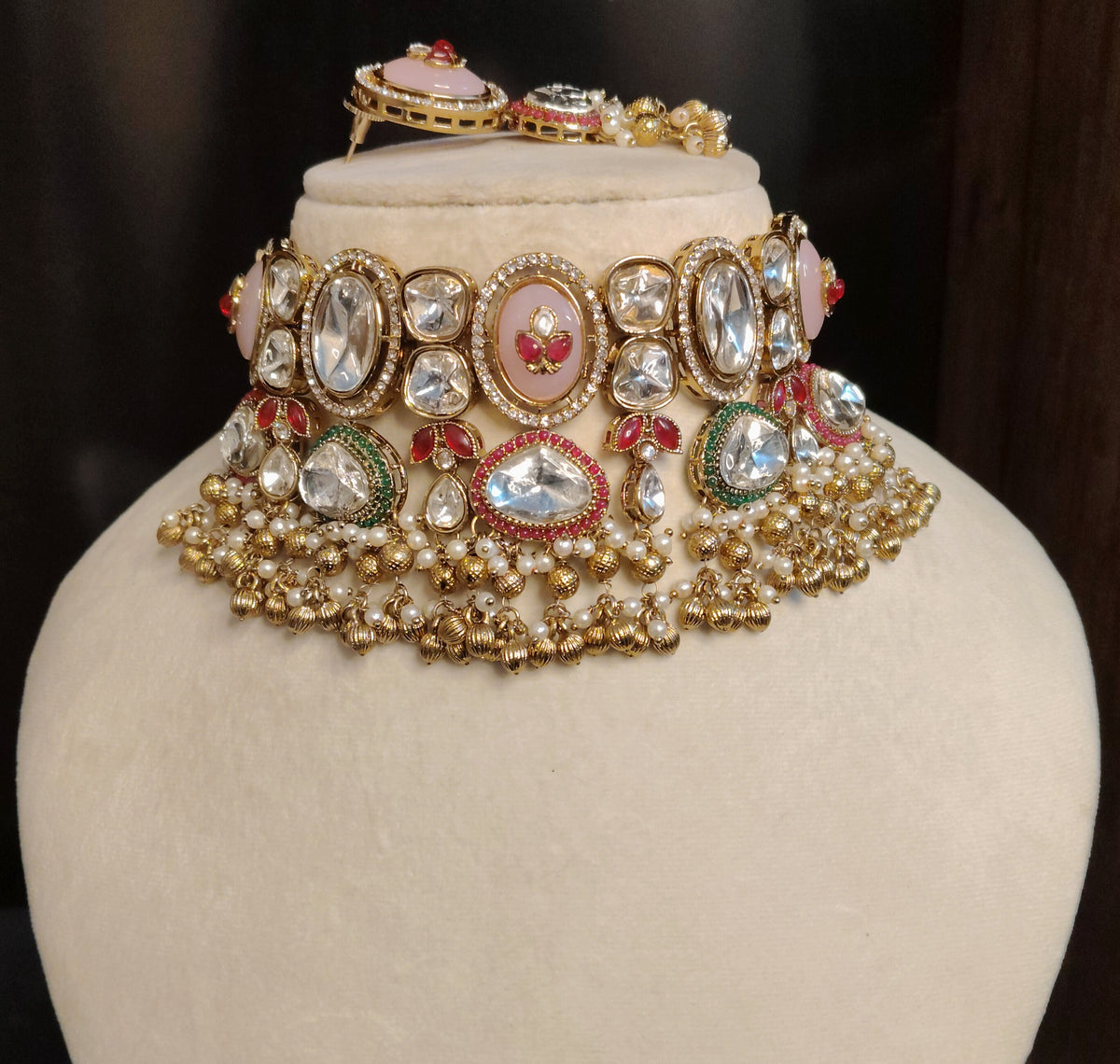 Luxury Pink Moissanite Choker Necklace for Women Elegant Party Jewellery Roz Jewellers