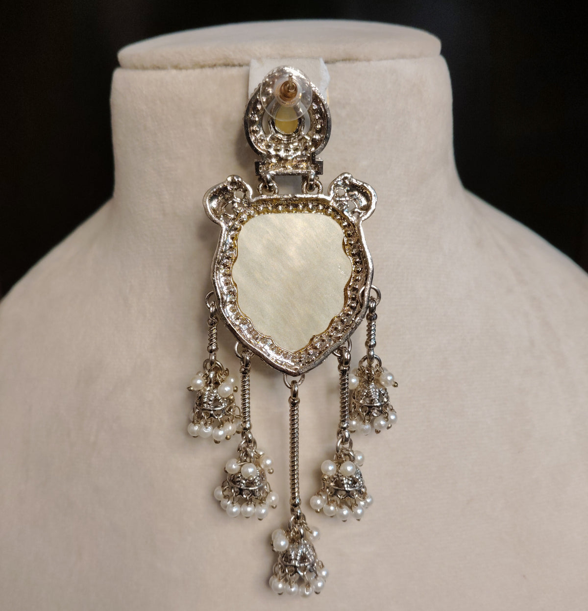 Yellow Traditional Moissanite Drop Earrings Indian Bridal Party Wear Jewelry Roz Jewellers
