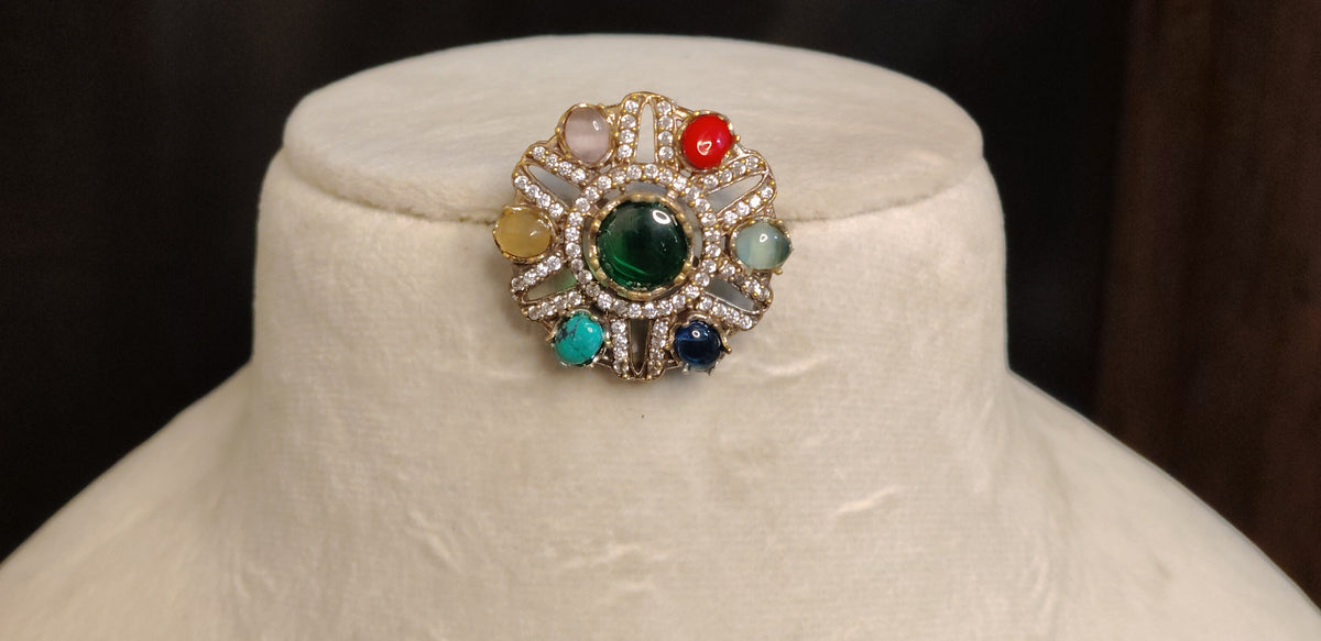 Luxury Emerald Moissanite Choker Earrings Set Indian Wedding Party Jewelry Roz Jewellers