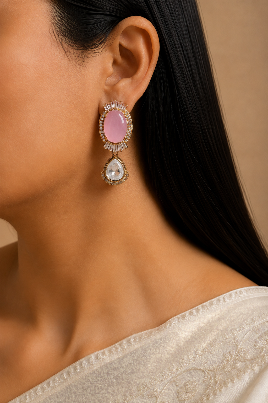 Tasneem Pakistani Wedding Jewelry Kundan Choker Necklace Set with Matching Earrings ROZ Jewellers.
