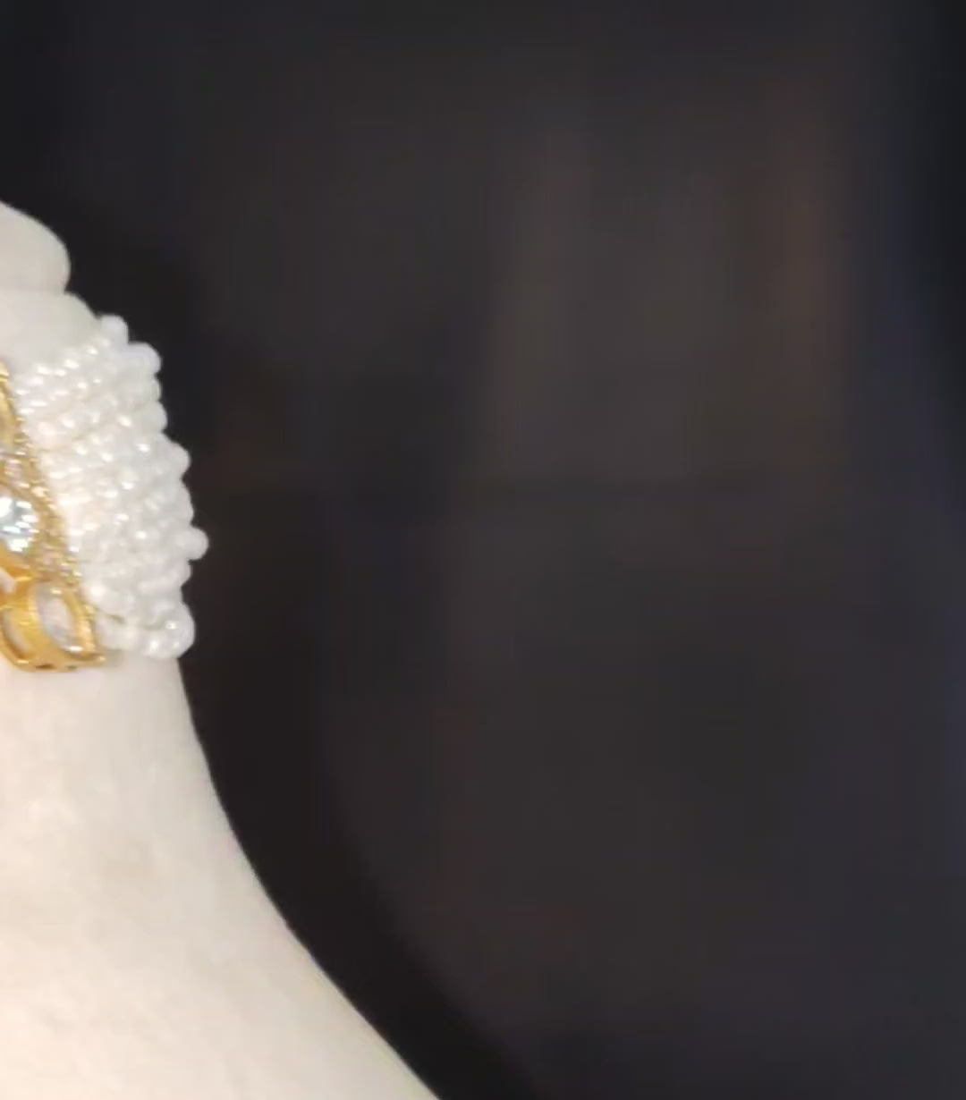Maha Classic White Kundan Pearl Bridal Choker Necklace Set Roz Jewellers.