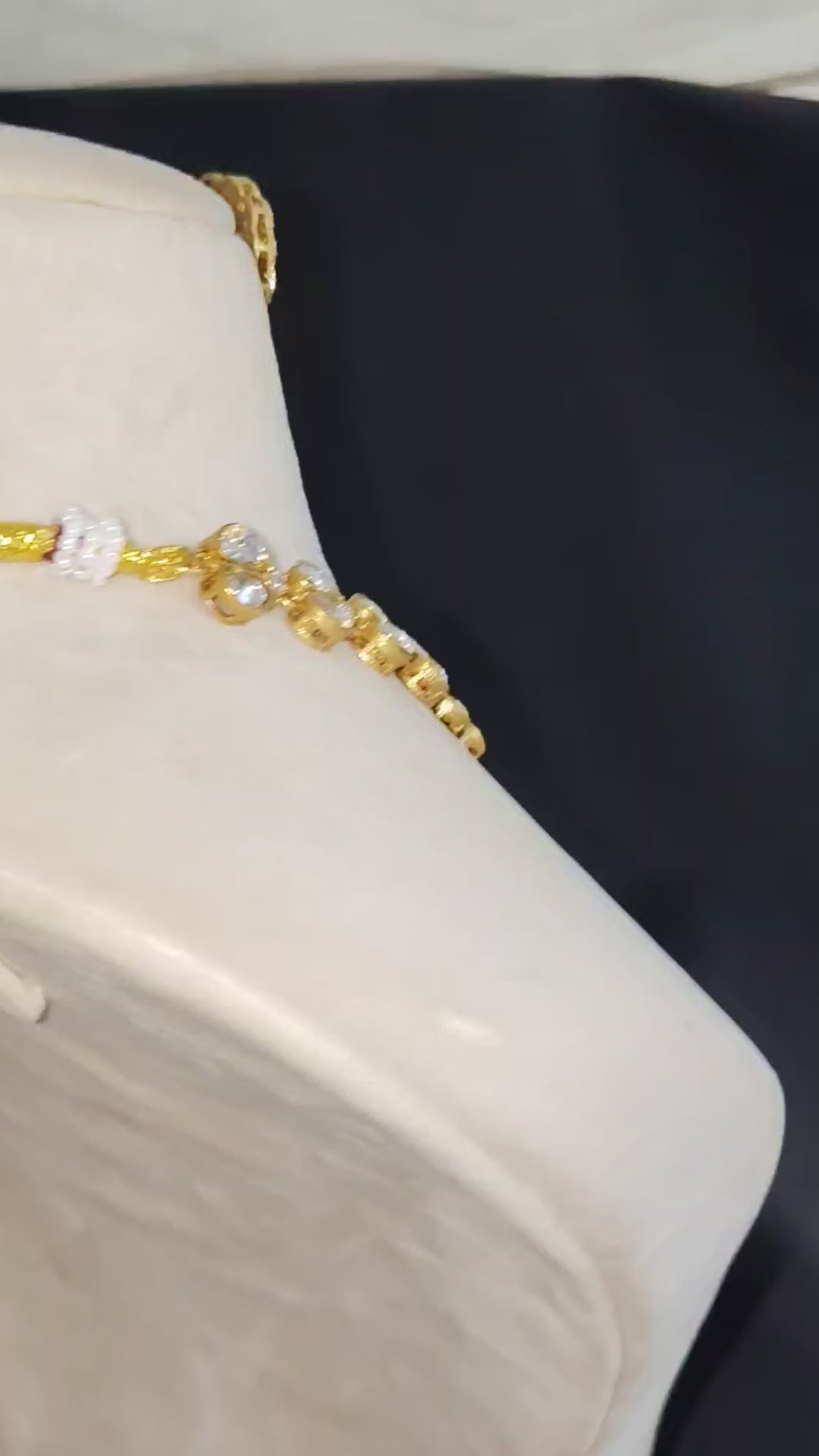 Moissanite Inspired Luxury Necklace Set Indian Bridal Statement Jewelry