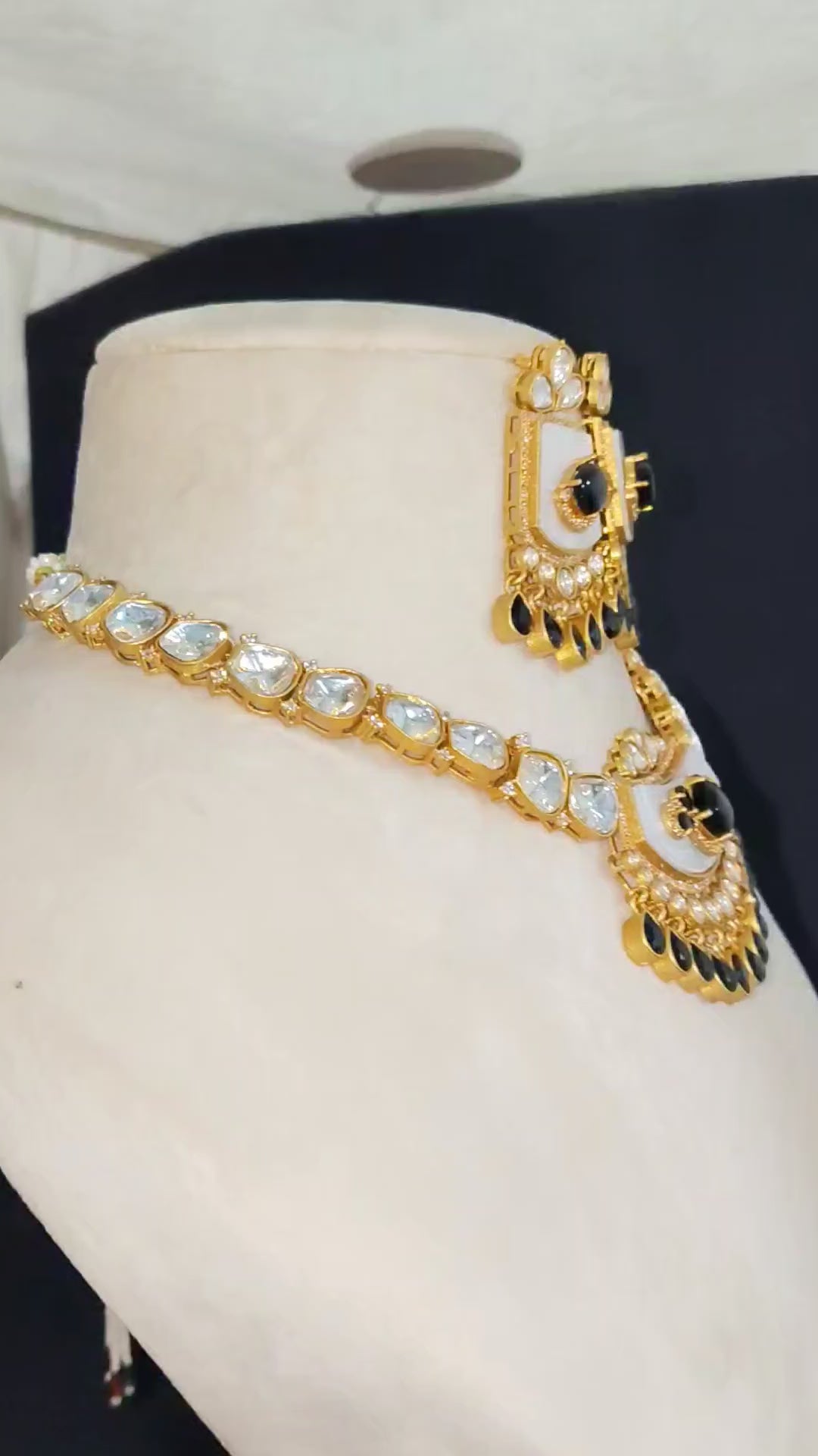 Handcrafted Moissanite Necklace Royal Rajasthani Bridal Jewelry Festive Statement Necklace Sabyasachi Inspired