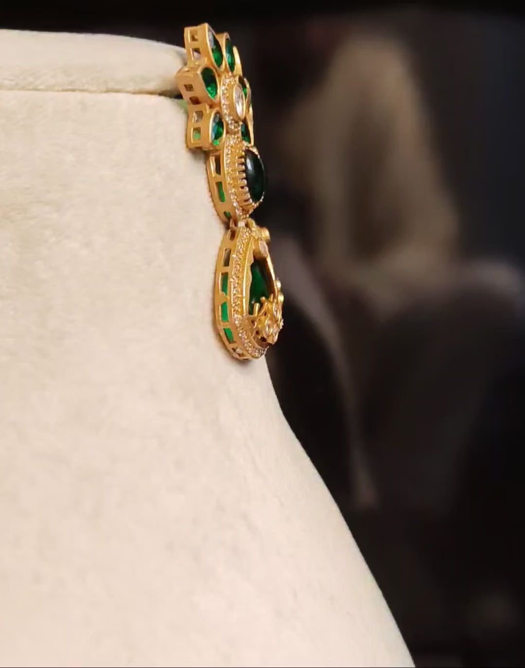 Zimal Indian Bollywood New Inlay Statement Earrings for Women Sabyasachi inspired