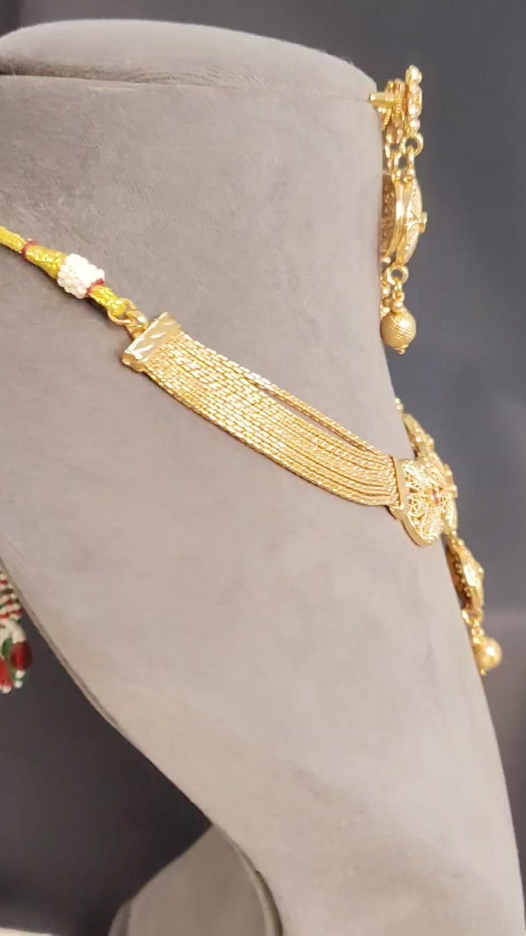Zainab Indian Pakistani Polki Bridal Jewelry Set Wedding Necklace Earrings for Women Gold Plated