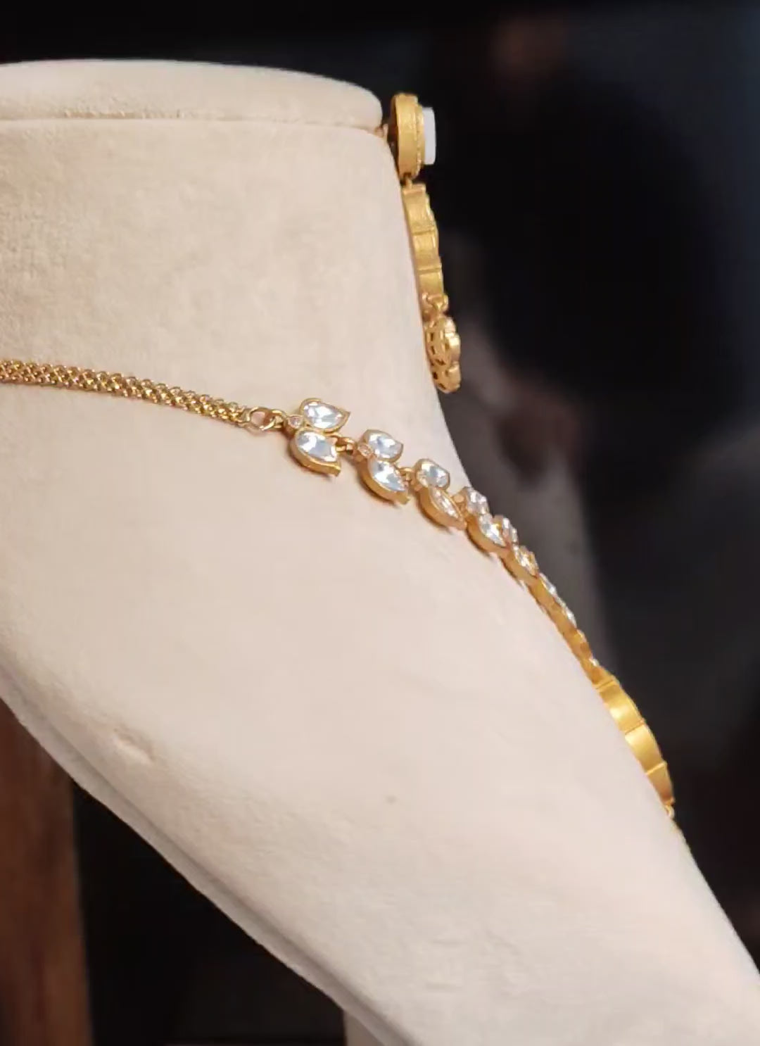 Zimal White Heritage Kundan Inlay Necklace Set Roz Jewellers.