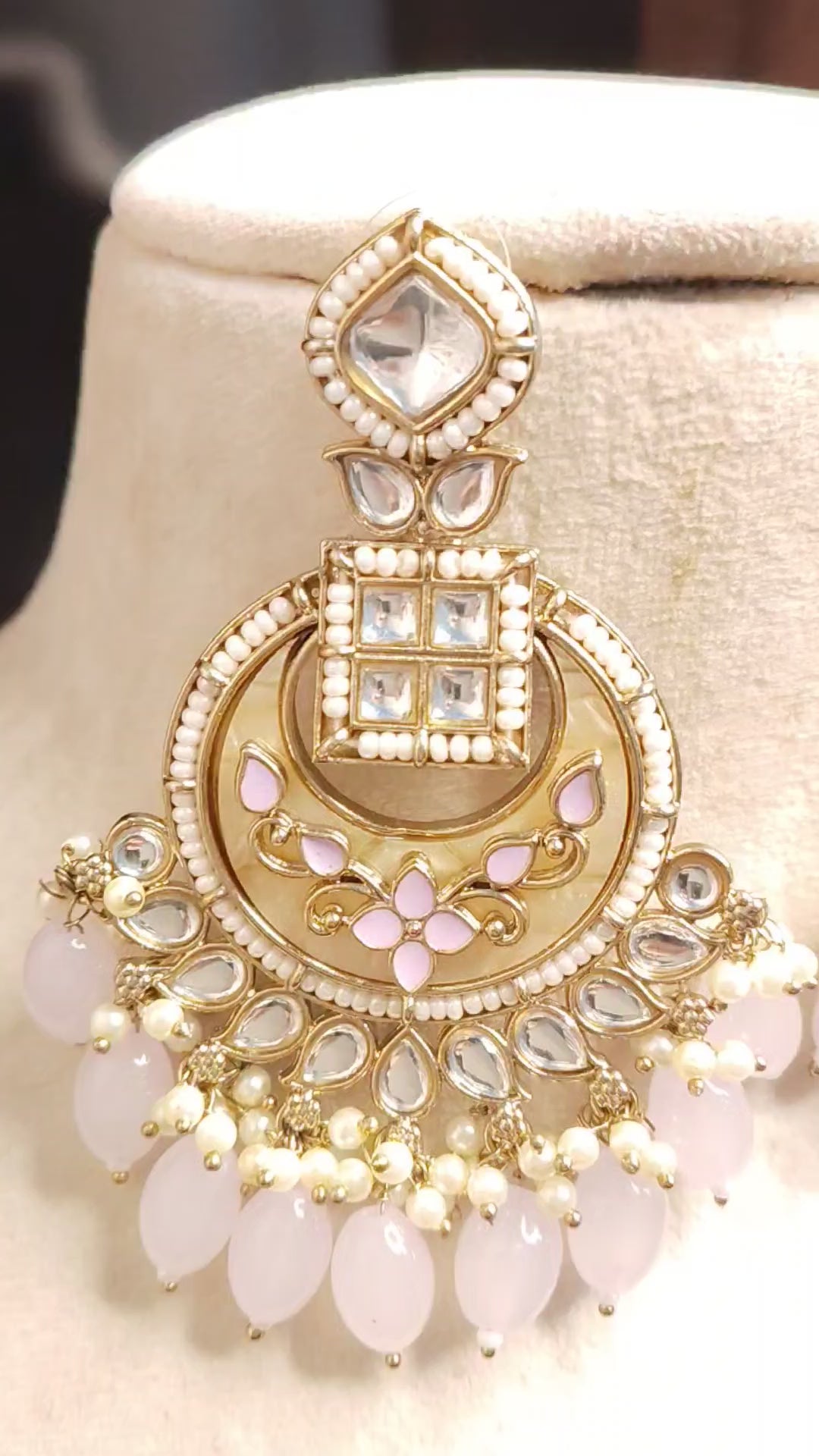 Fiza Bollywood New Kundan Earrings Royal Antique Gold Bridal Statement Jewelry Roz Jewellers