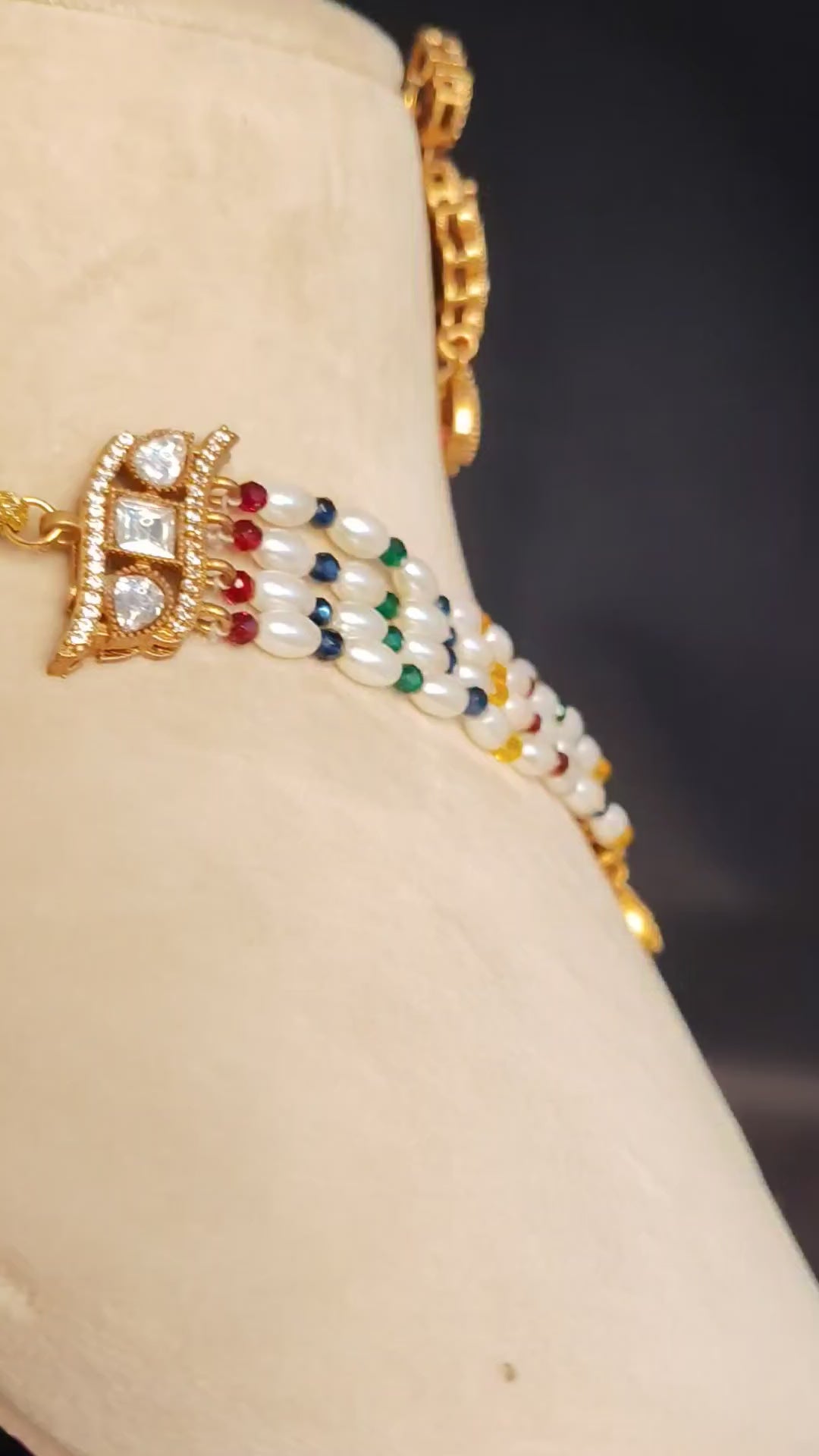 Layla Bollywood New Kundan Moissanite Stone Necklace Earrings Jewelry Party Wear Bridal Set Roz Jewellers