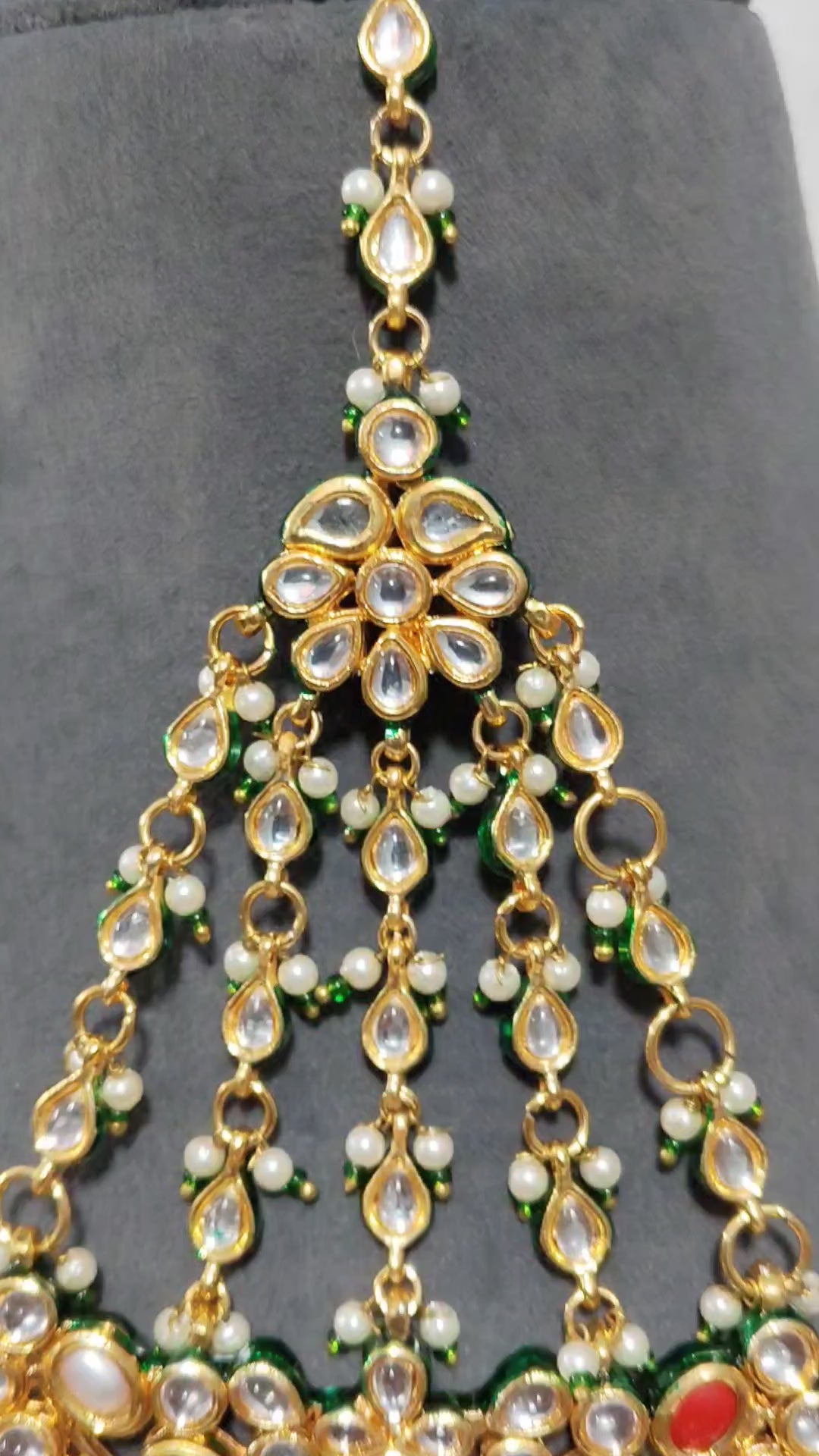 Handmade Kundan Jhumar Mughal Style Bridal Side Headpiece Roz Jewellers