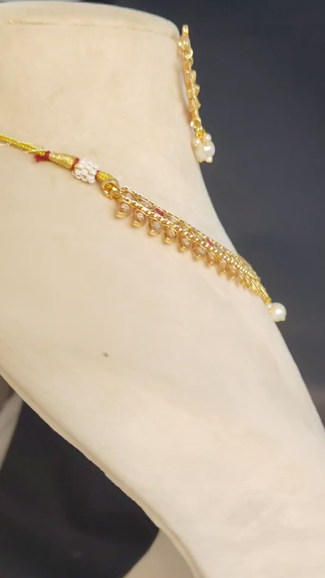 Amina Indian Pakistani Polki Bridal Jewelry Set Wedding Necklace Earrings for Women Gold Plated
