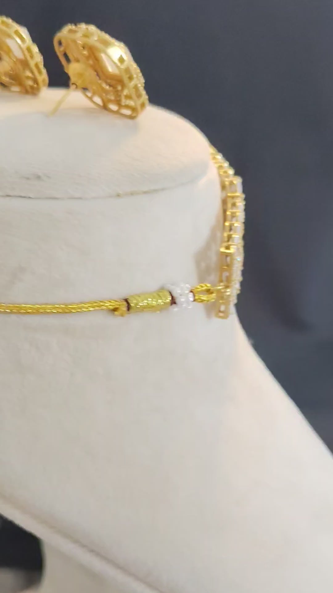 Rania Handcrafted White Pearl Kundan Royal Choker Set Roz Jewellers.
