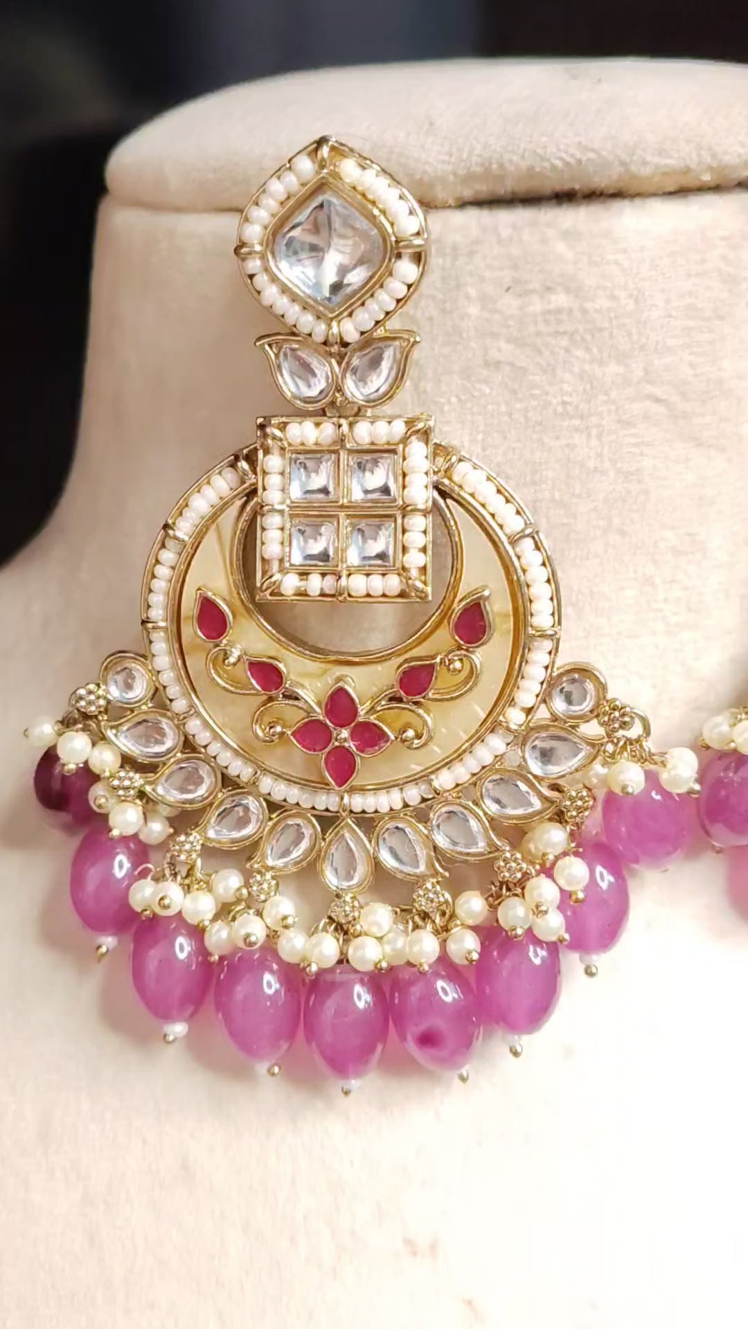 Sidra Bollywood New Kundan Earrings Royal Antique Gold Bridal Statement Jewelry Roz Jewellers