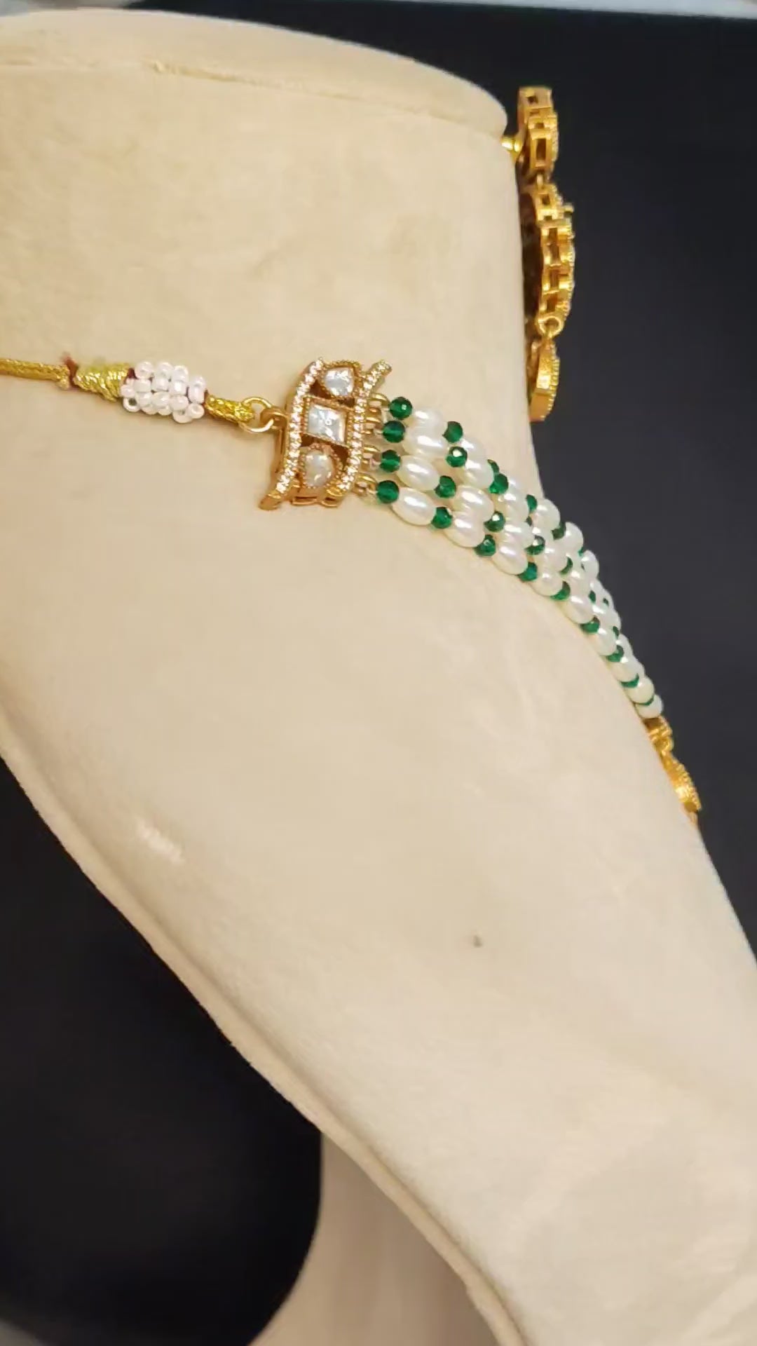 Zoya Wedding Jewelry  Kundan Moissanite Stone Necklace Earrings Jewelry Party Wear Bridal Set Roz Jewellers
